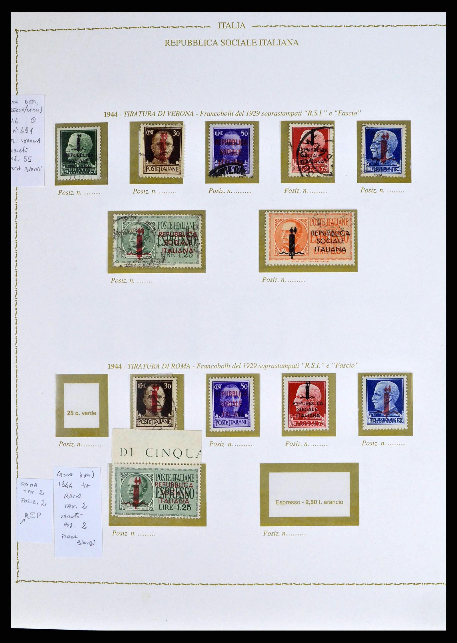 38624 0006 - Stamp collection 38624 Italy 1942-1945.