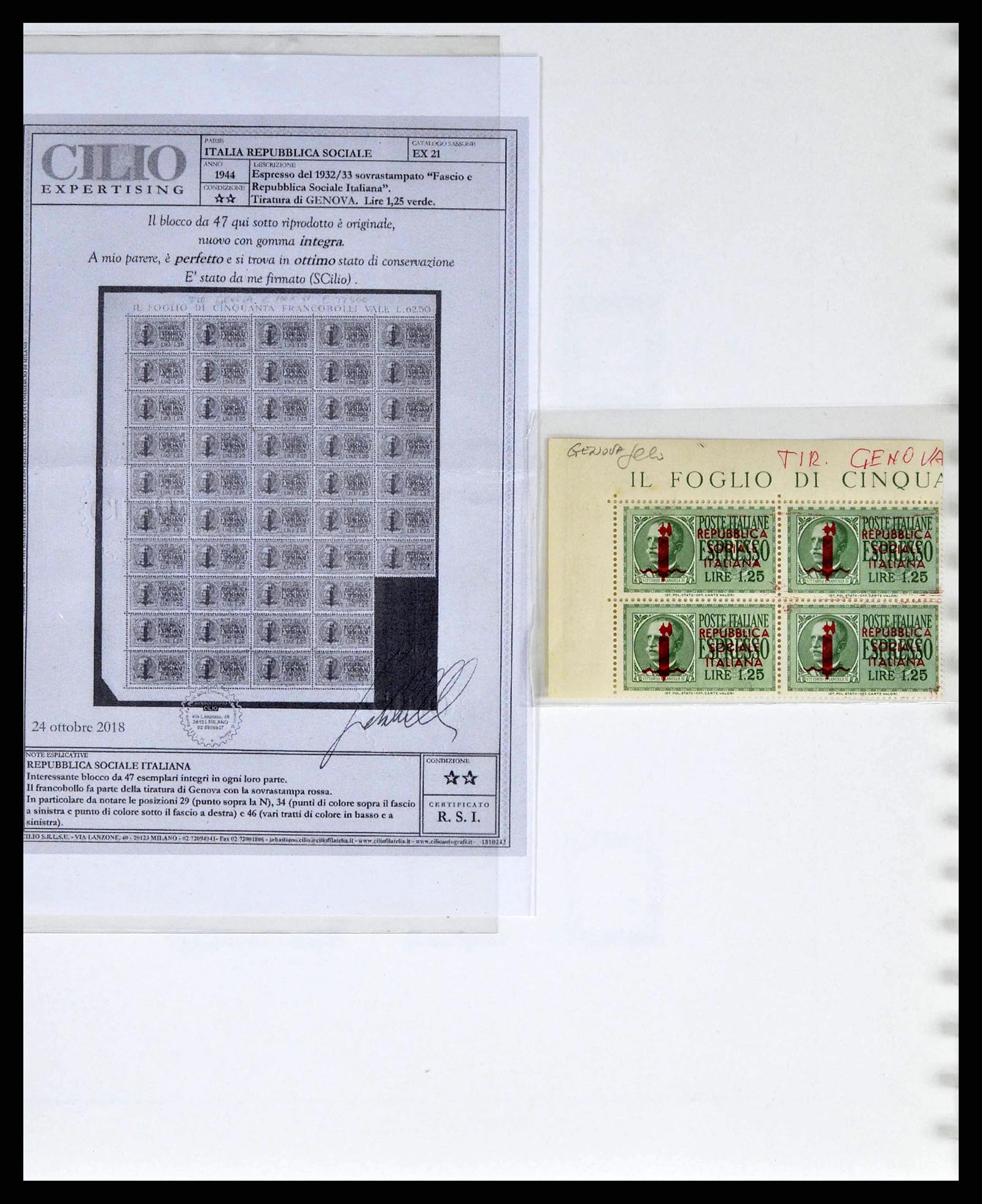 38624 0008 - Stamp collection 38624 Italy 1942-1945.