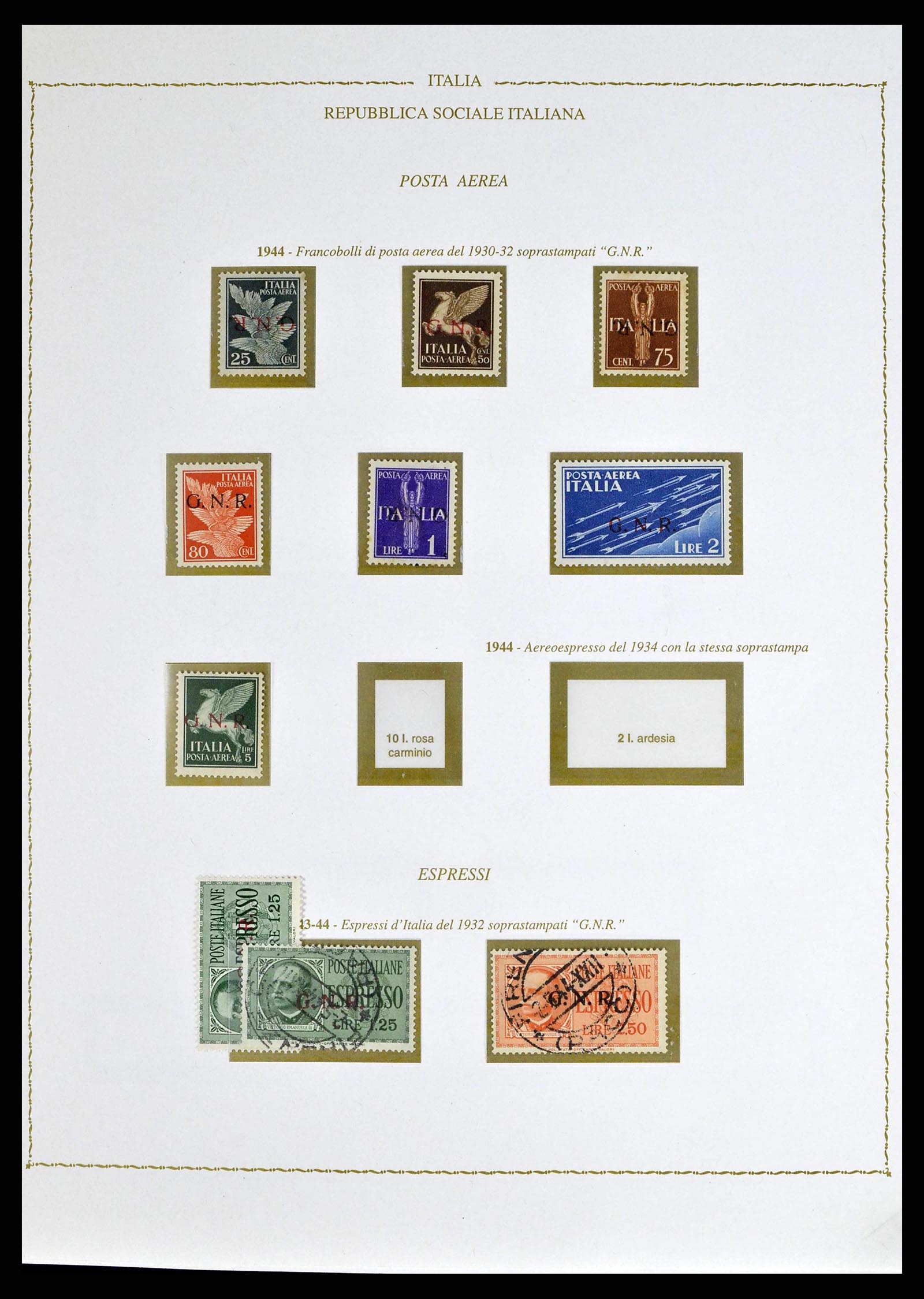 38624 0012 - Stamp collection 38624 Italy 1942-1945.
