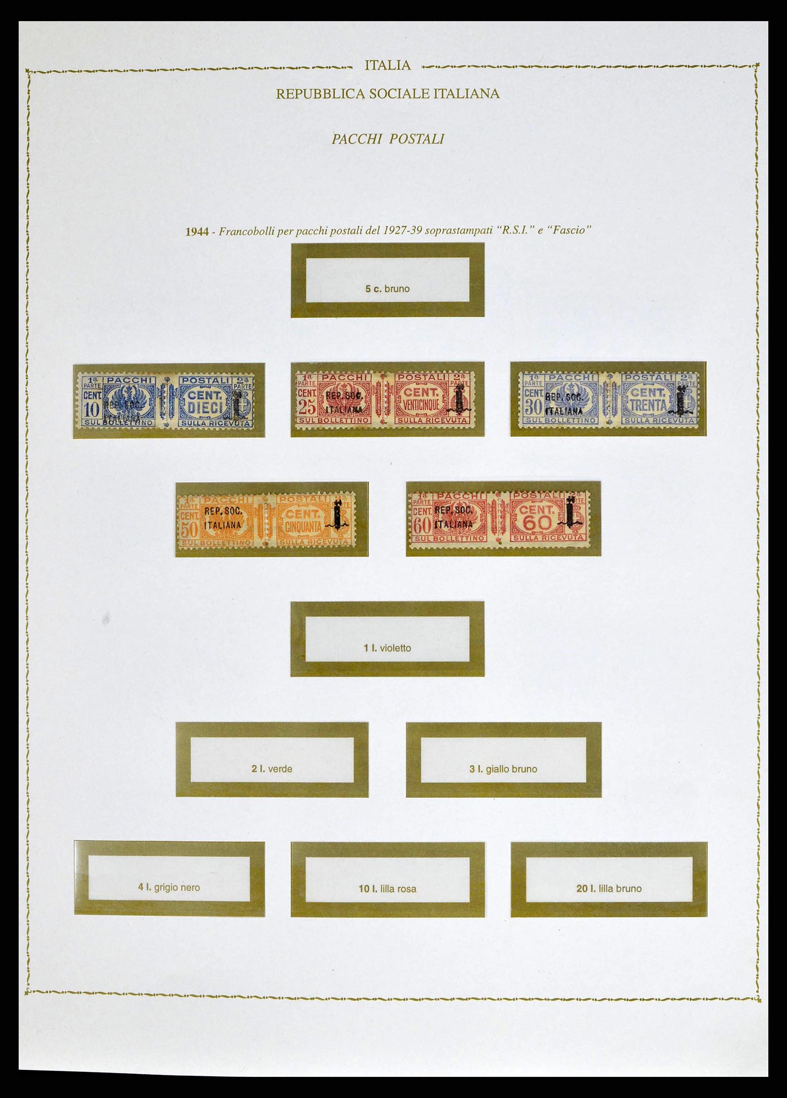 38624 0014 - Stamp collection 38624 Italy 1942-1945.