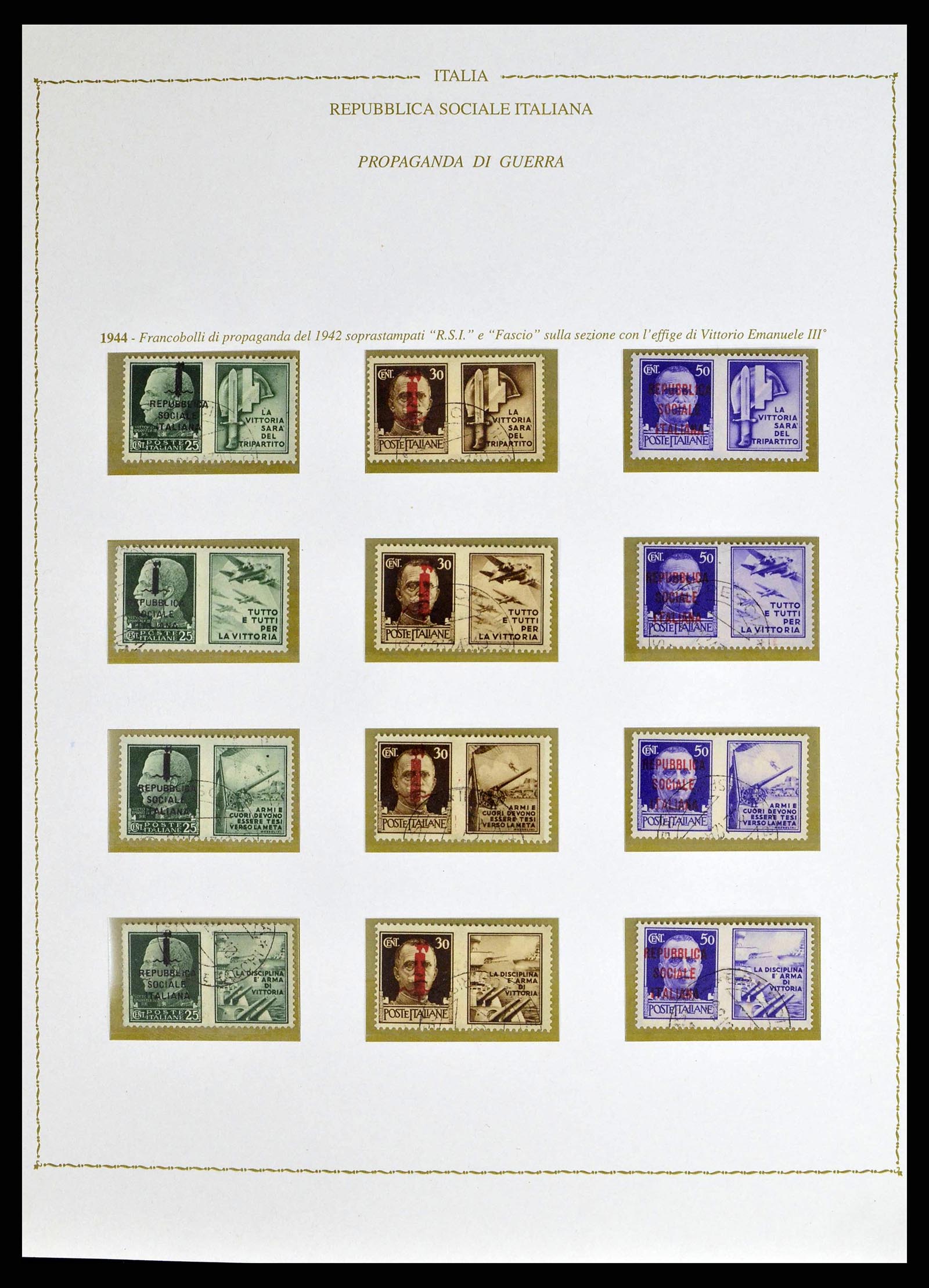 38624 0017 - Stamp collection 38624 Italy 1942-1945.