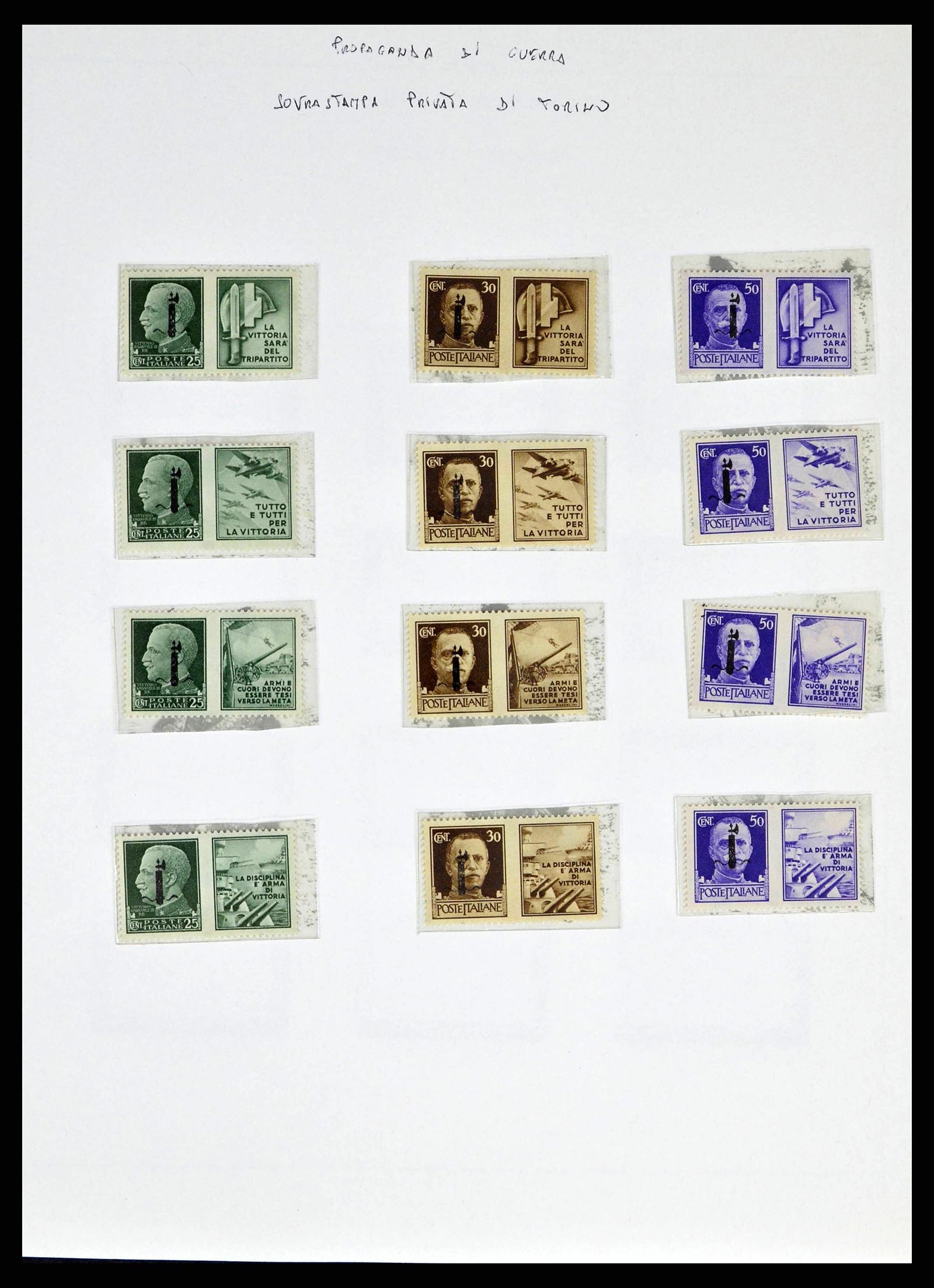 38624 0018 - Stamp collection 38624 Italy 1942-1945.