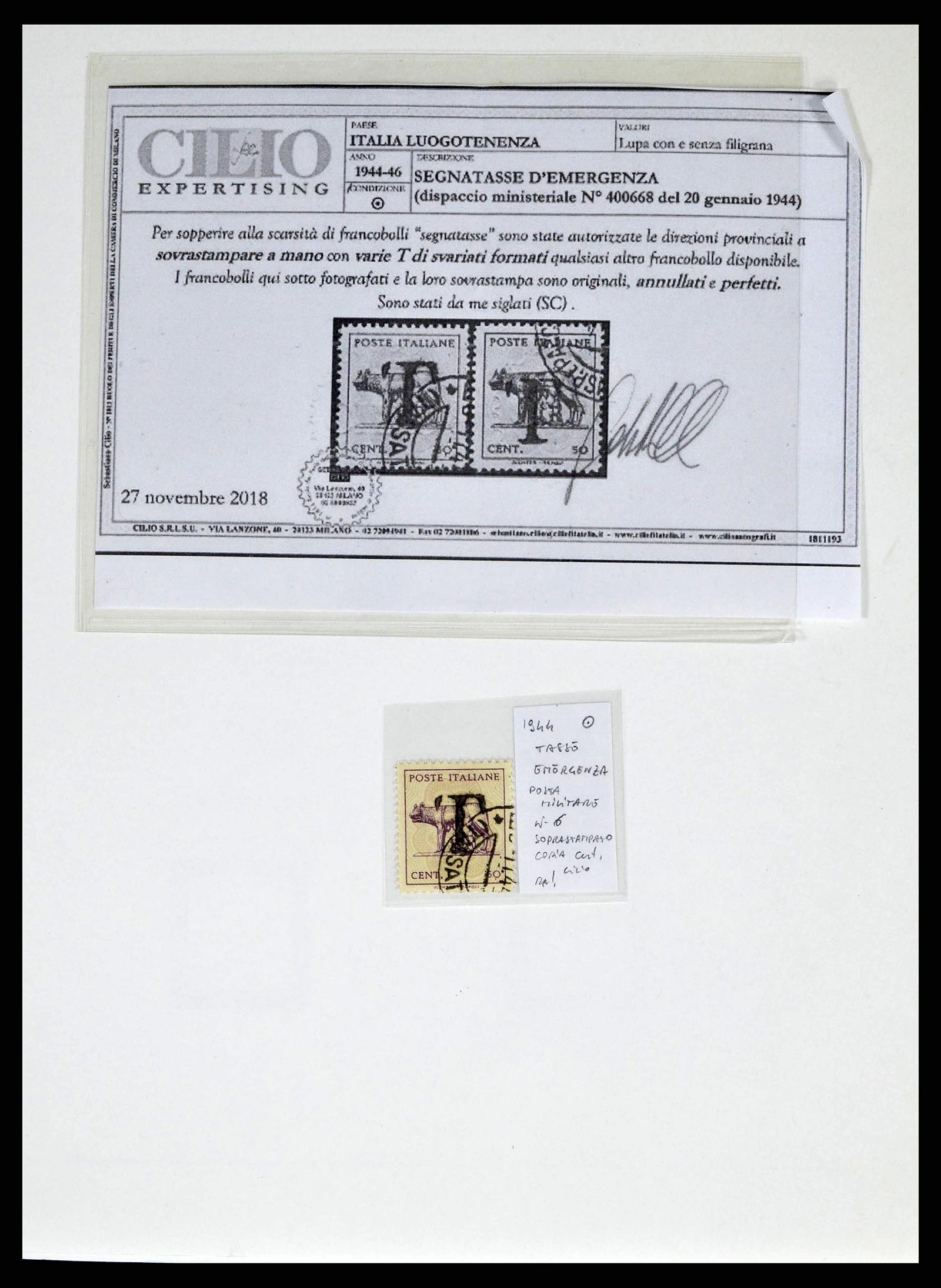 38624 0045 - Postzegelverzameling 38624 Italië 1942-1945.