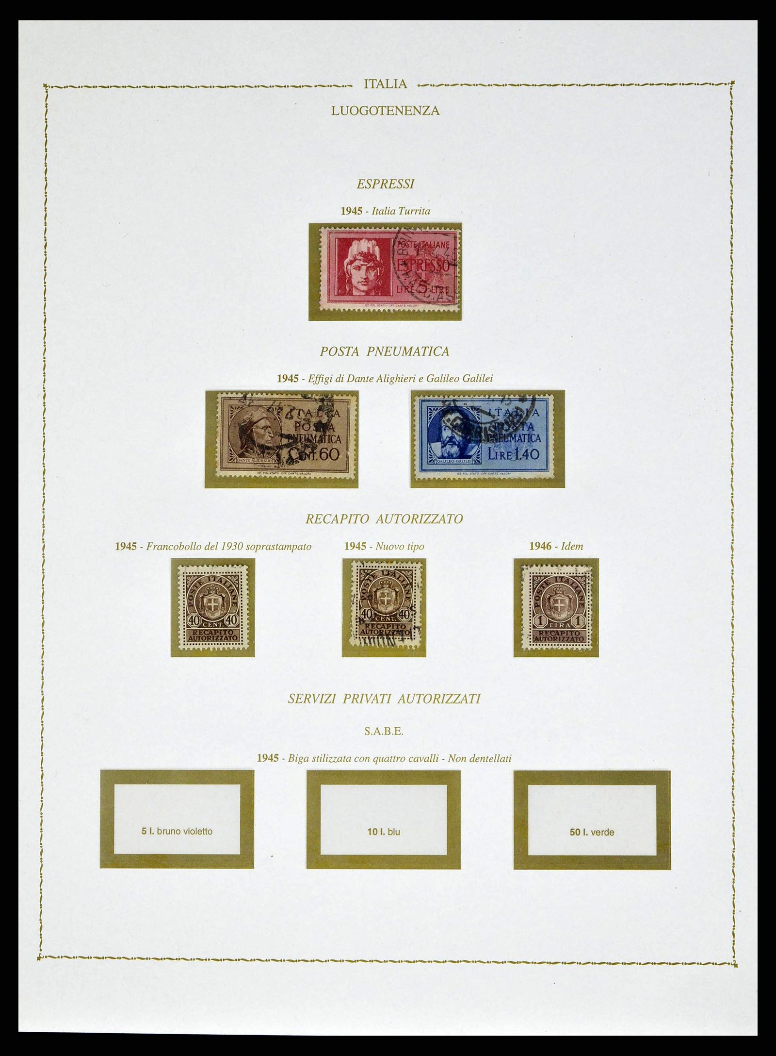 38624 0046 - Postzegelverzameling 38624 Italië 1942-1945.