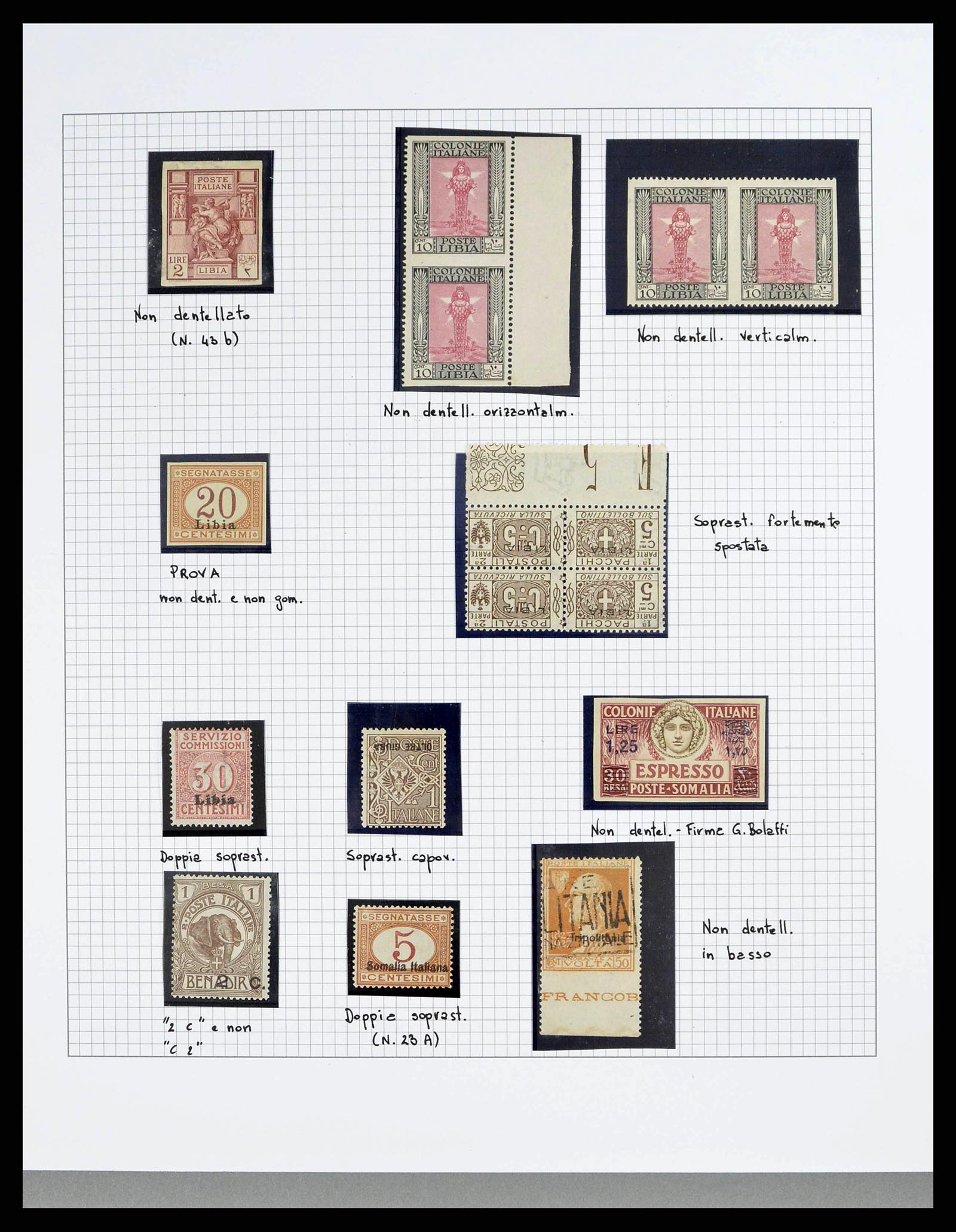 38627 0001 - Stamp collection 38627 Italian colonies proofs and varieties 1900-1938.