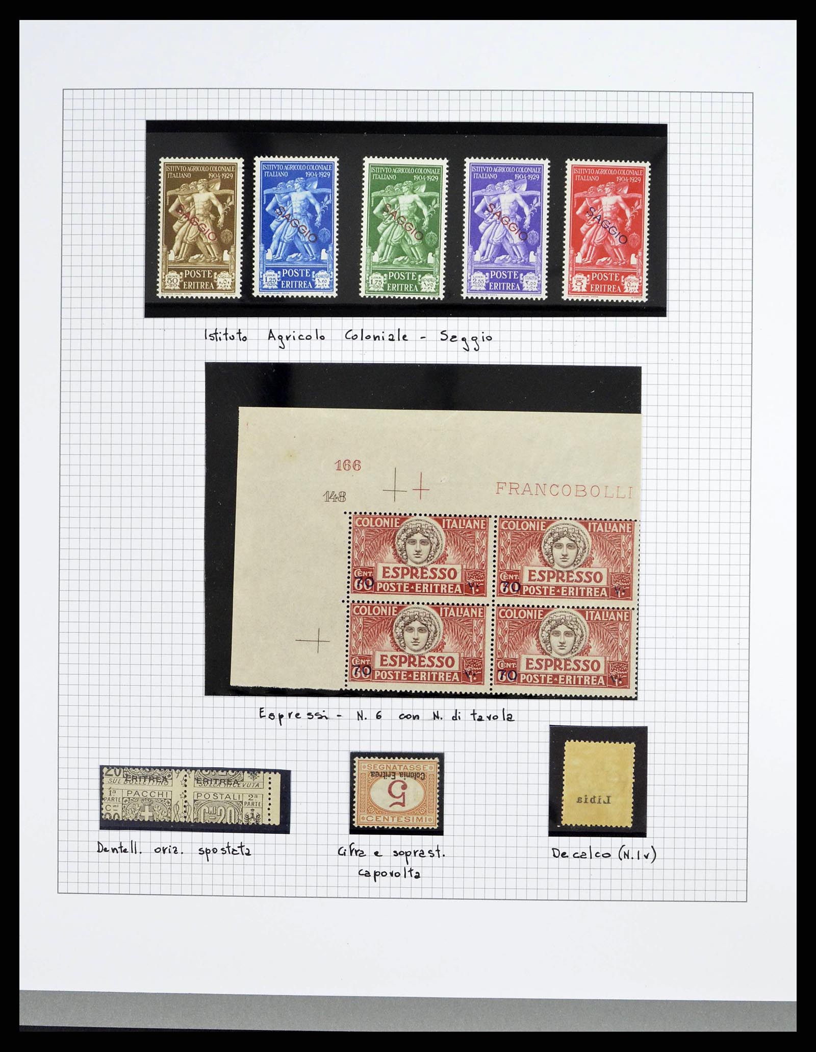 38627 0003 - Stamp collection 38627 Italian colonies proofs and varieties 1900-1938.