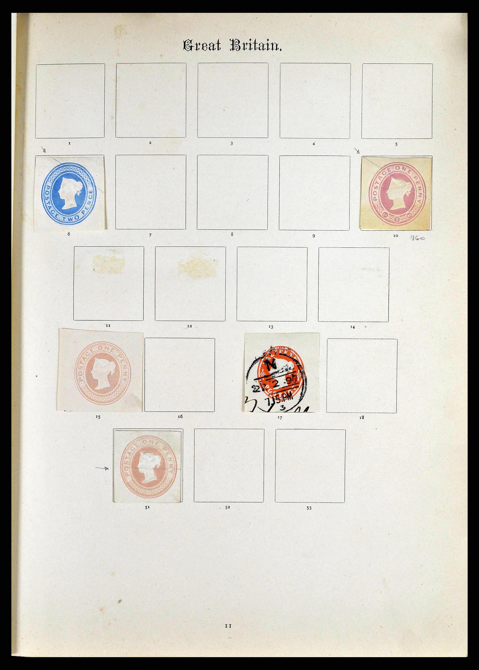 38629 0002 - Stamp collection 38629 World cutouts 1855-1900.