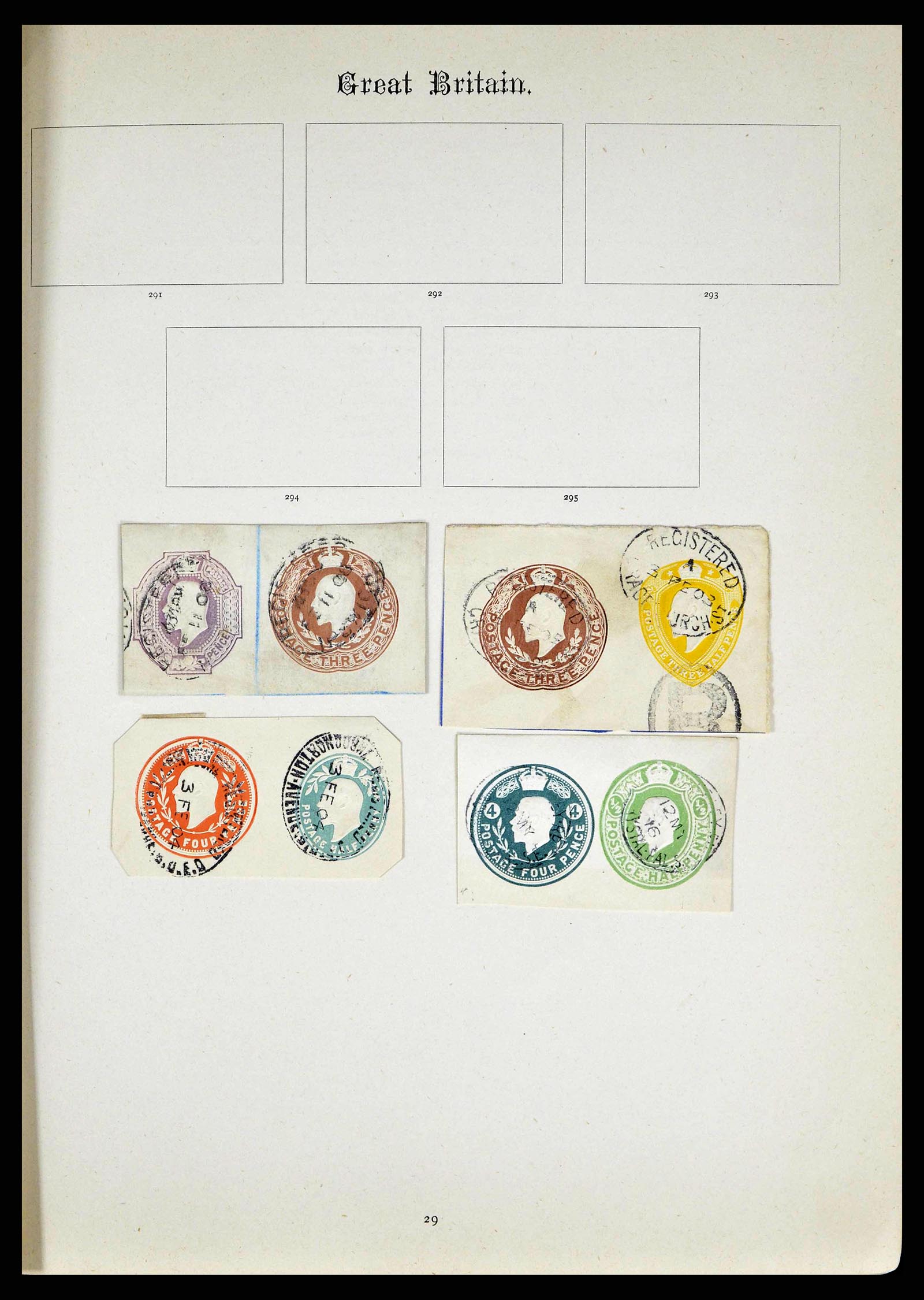 38629 0010 - Stamp collection 38629 World cutouts 1855-1900.