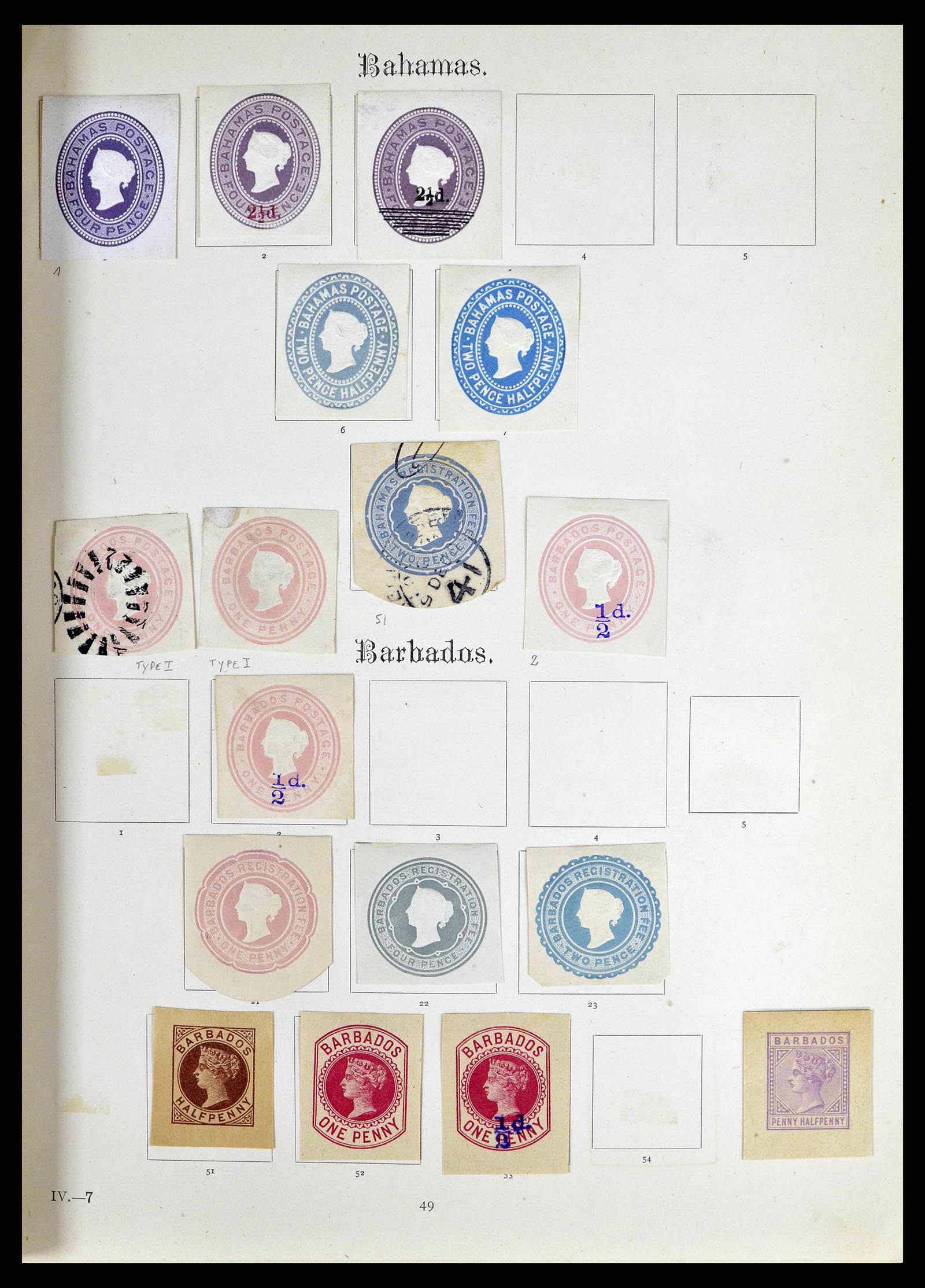 38629 0018 - Stamp collection 38629 World cutouts 1855-1900.