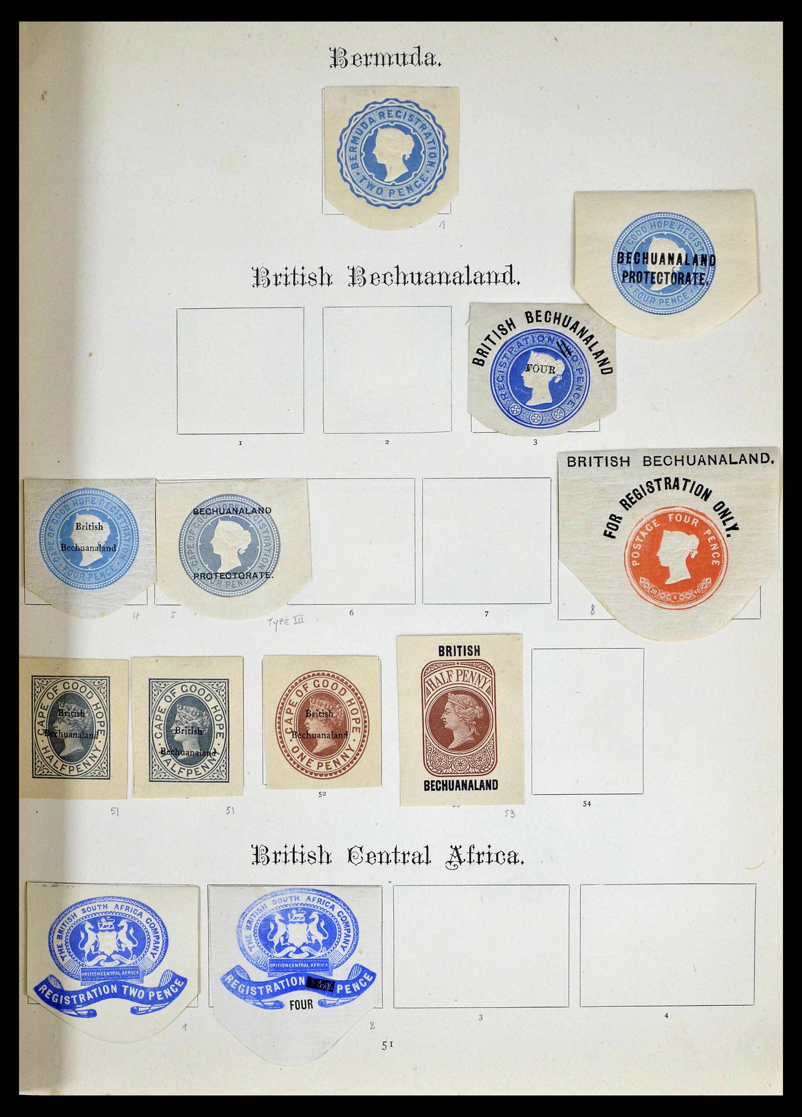 38629 0019 - Stamp collection 38629 World cutouts 1855-1900.