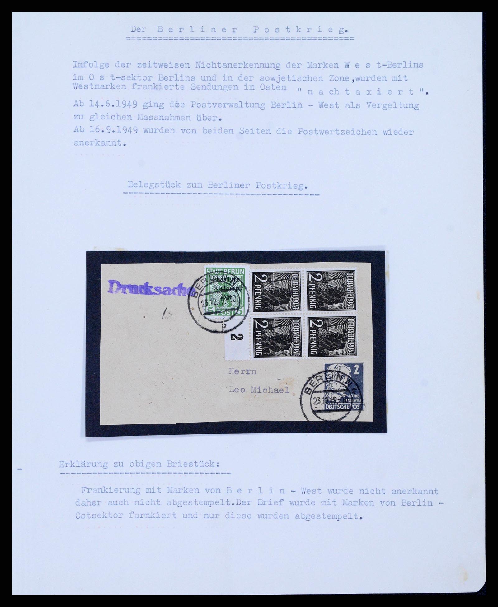 38630 0002 - Postzegelverzameling 38630 Sovjet Zone 1945-1949.