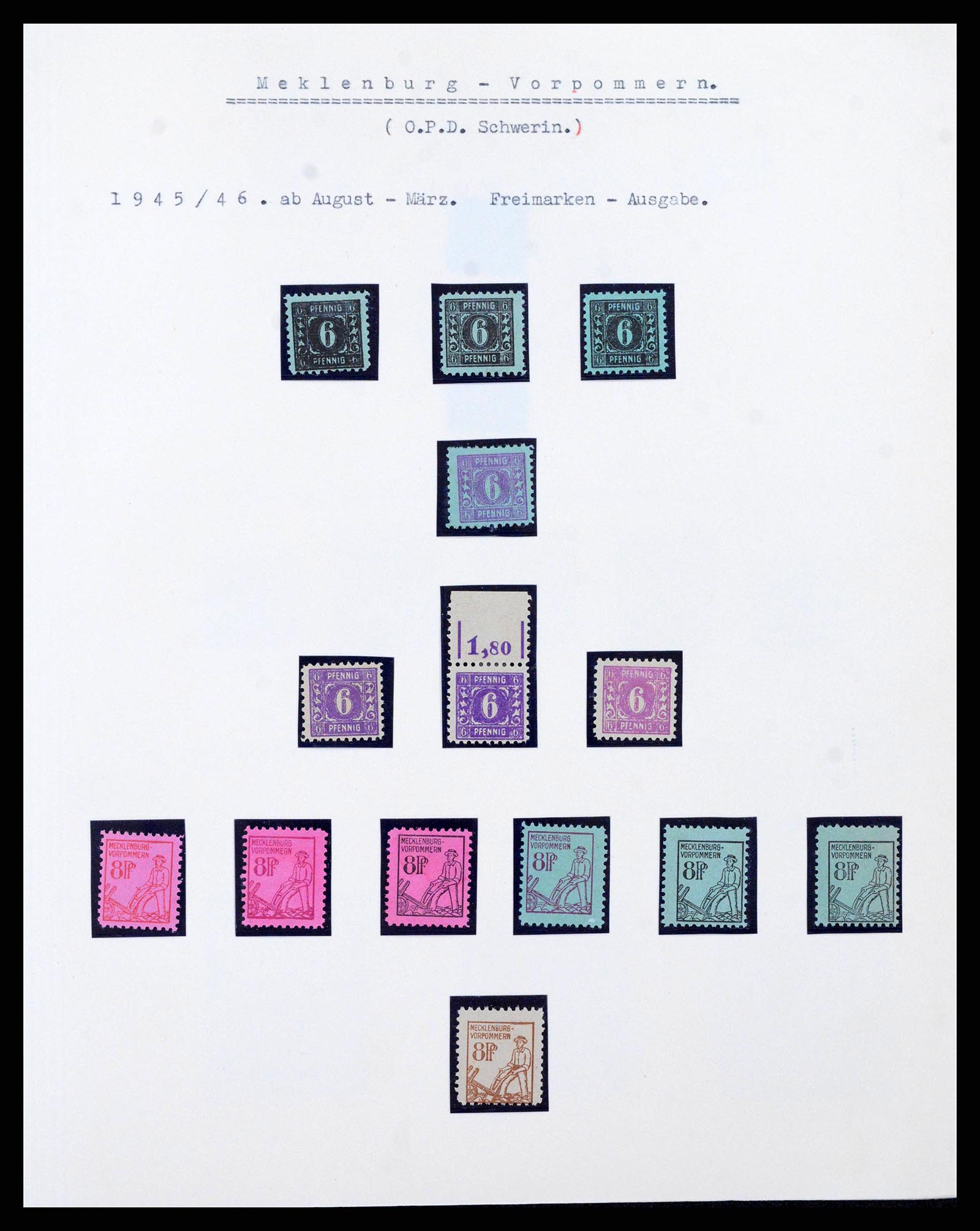 38630 0006 - Stamp collection 38630 Soviet Zone 1945-1949.