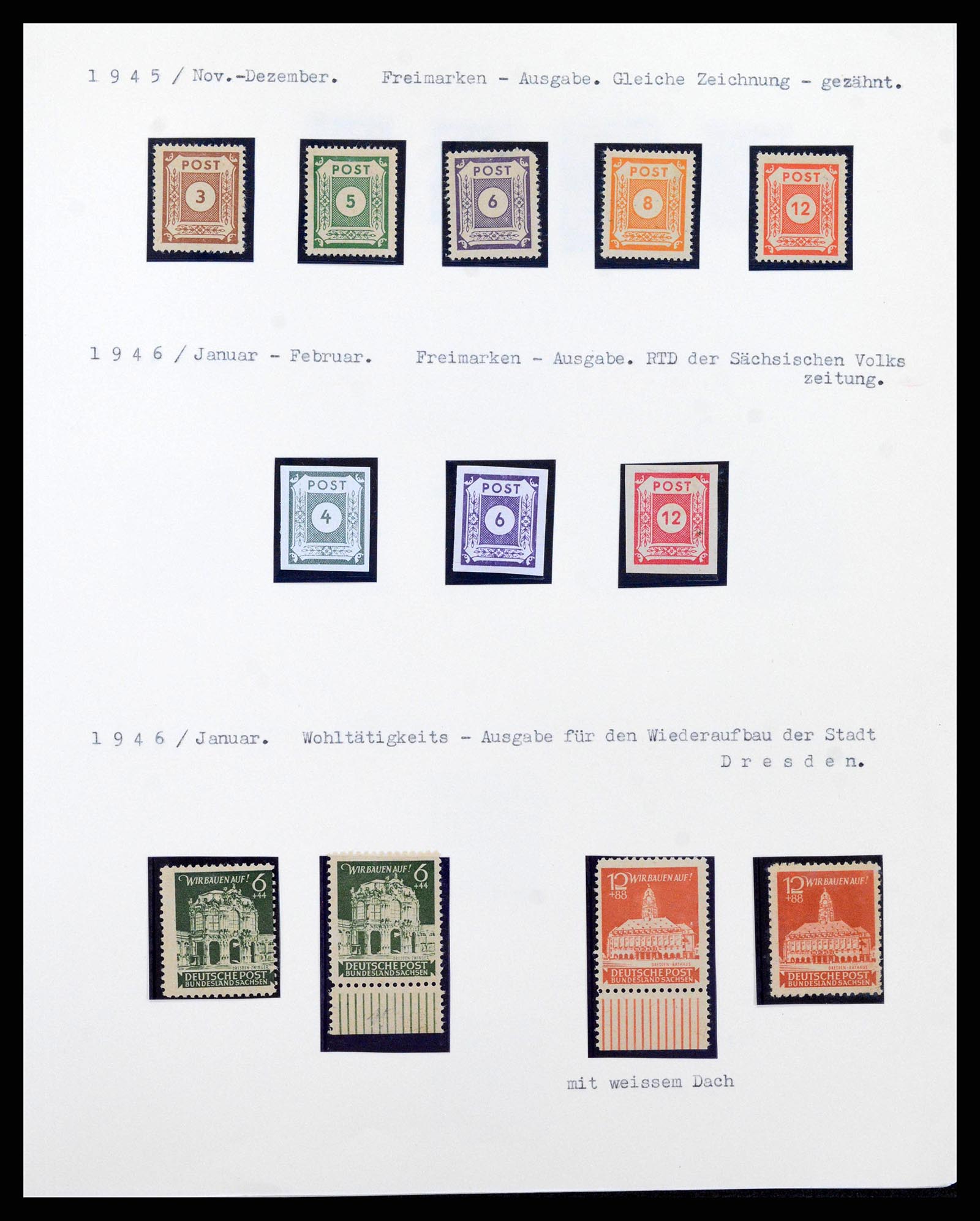 38630 0019 - Postzegelverzameling 38630 Sovjet Zone 1945-1949.