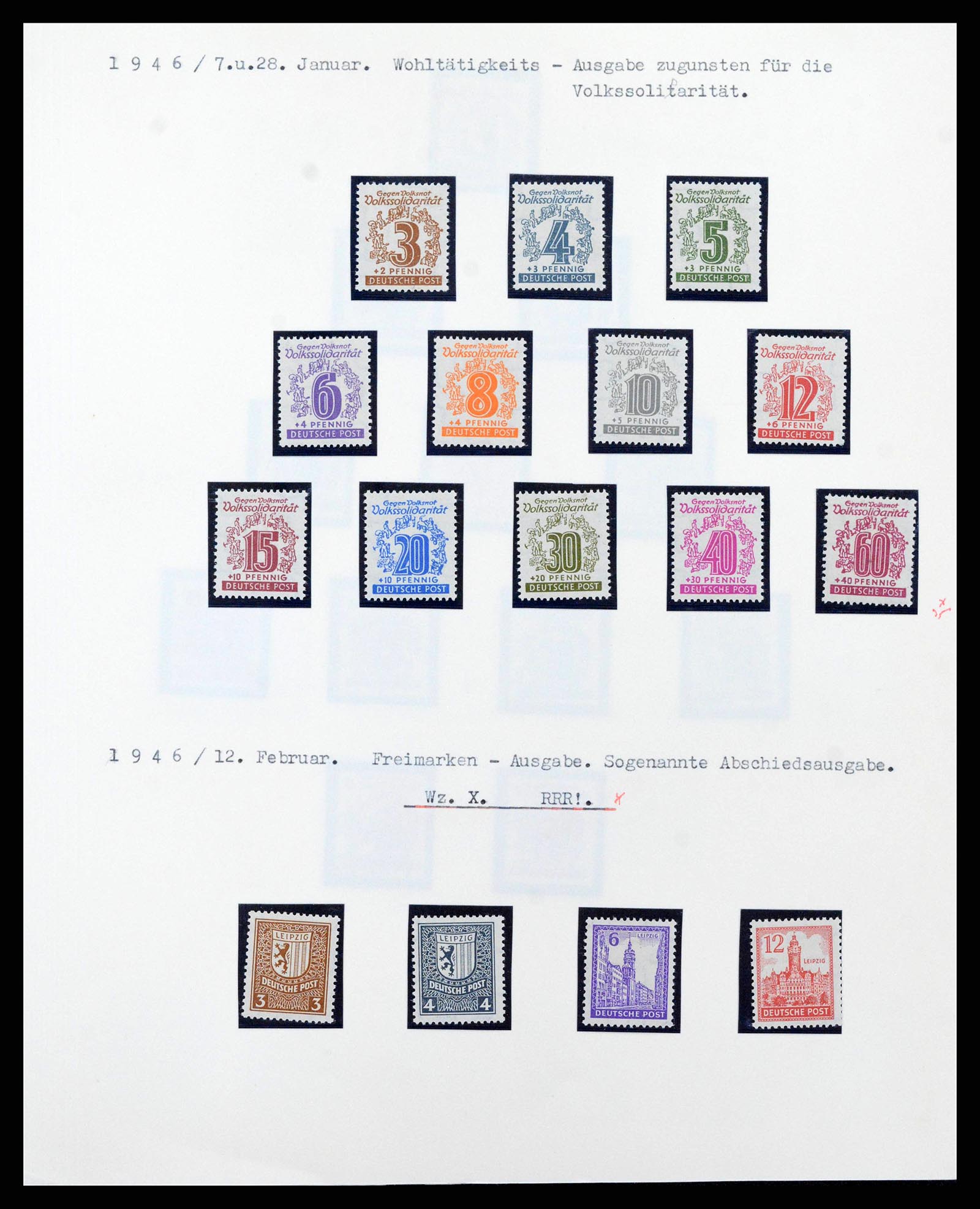 38630 0051 - Stamp collection 38630 Soviet Zone 1945-1949.
