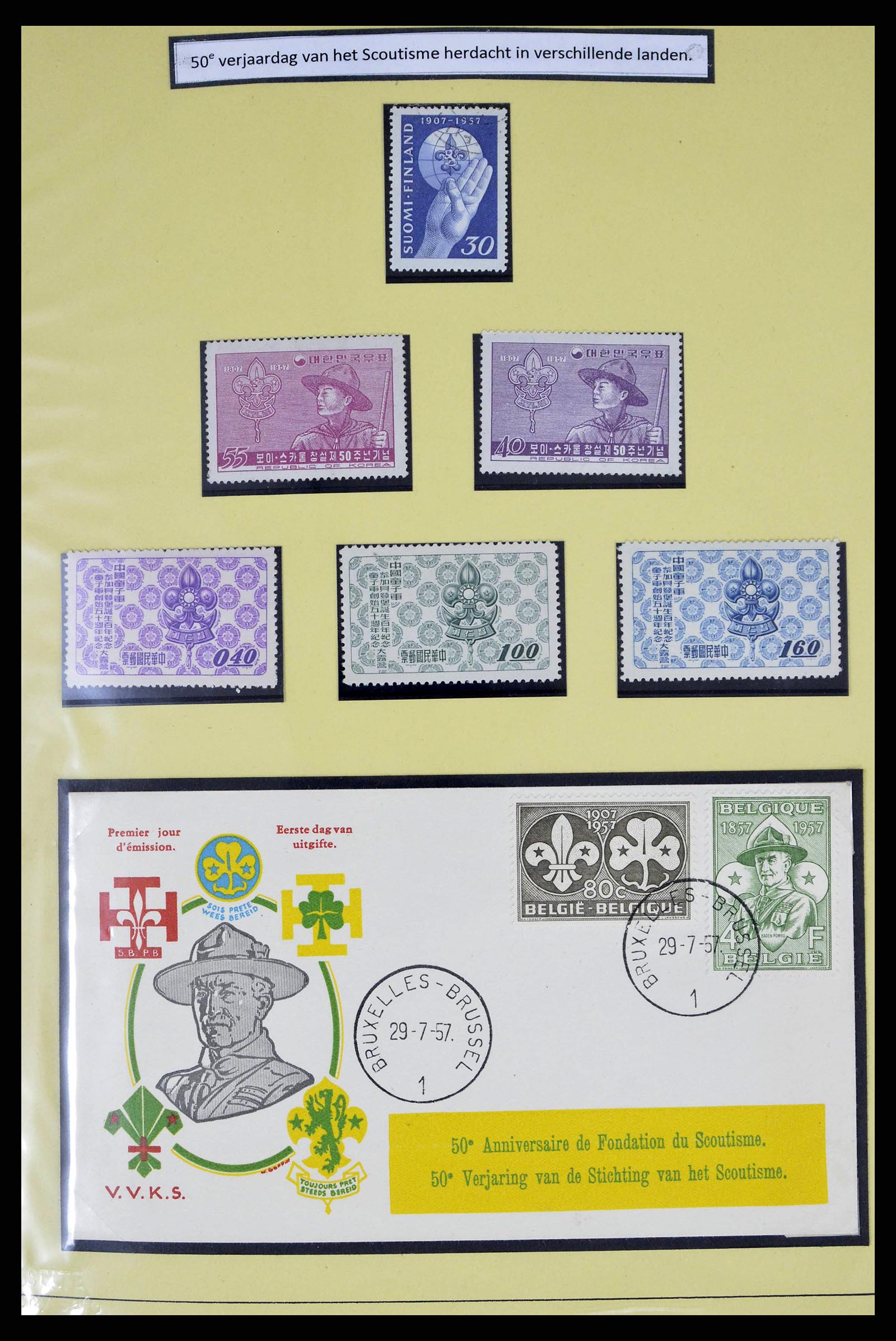 38633 0004 - Stamp collection 38633 Thematic collection scouting 1937-1987.