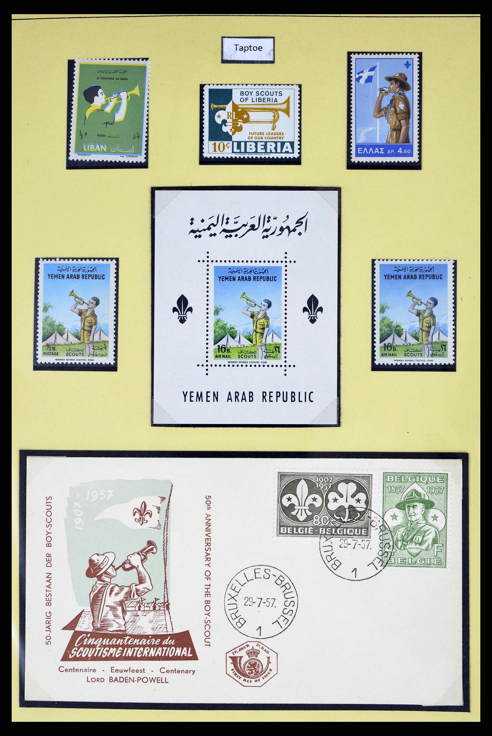 38633 0013 - Stamp collection 38633 Thematic collection scouting 1937-1987.