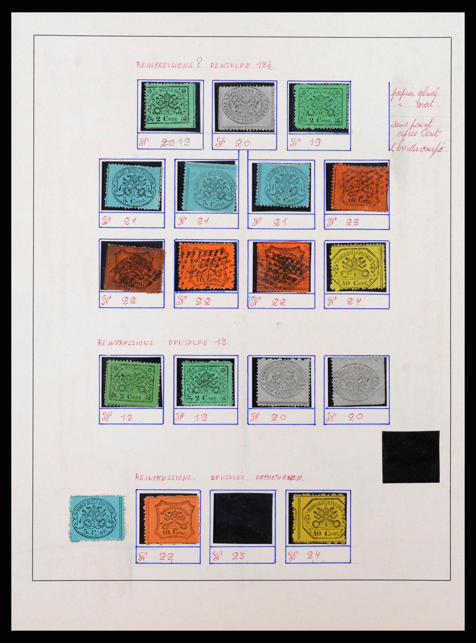 38634 0005 - Stamp collection 38634 Italian States 1850-1861.