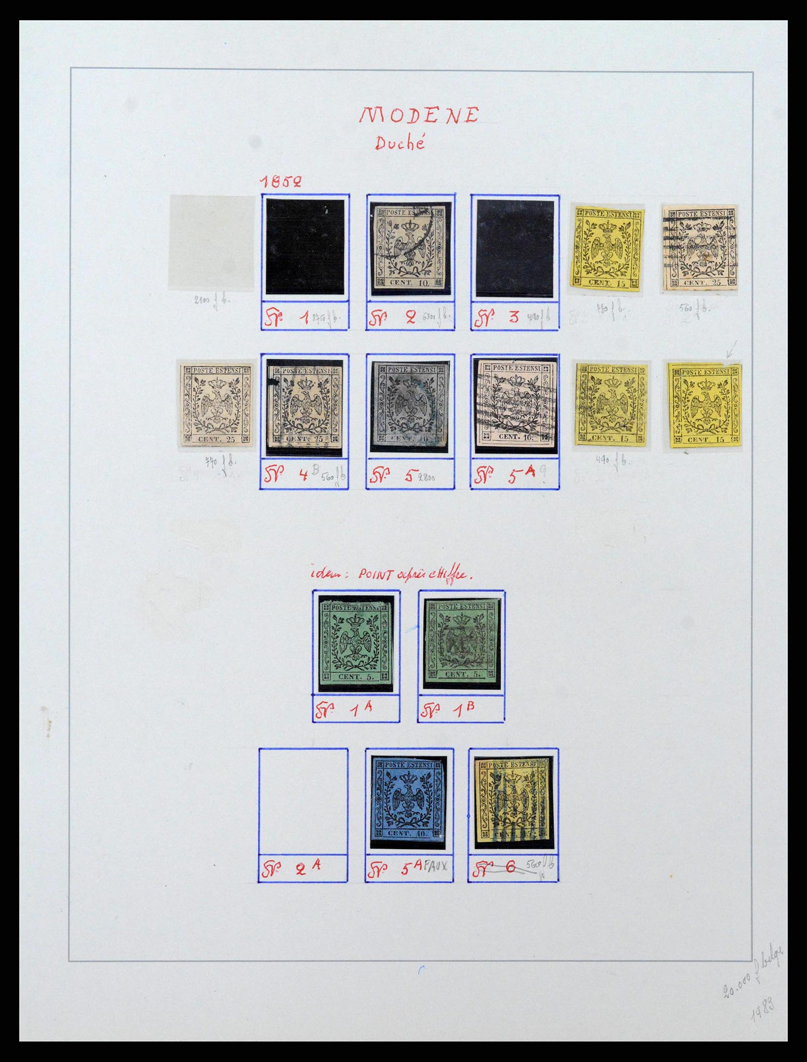 38634 0018 - Stamp collection 38634 Italian States 1850-1861.