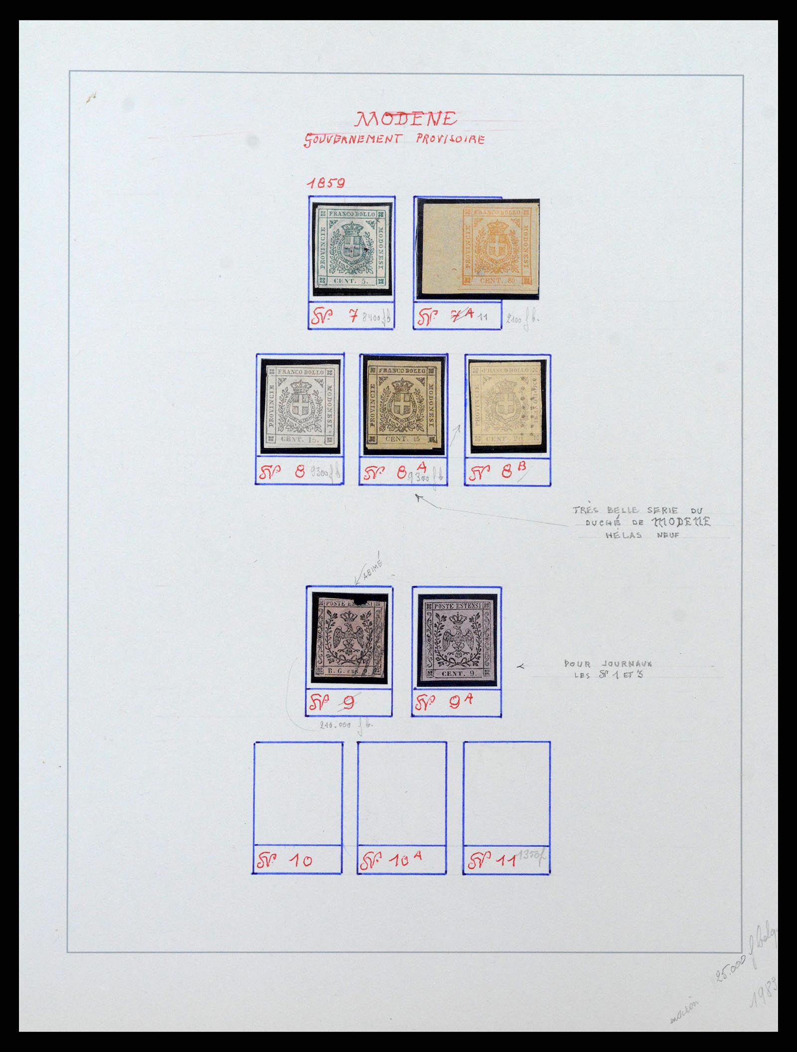 38634 0019 - Stamp collection 38634 Italian States 1850-1861.