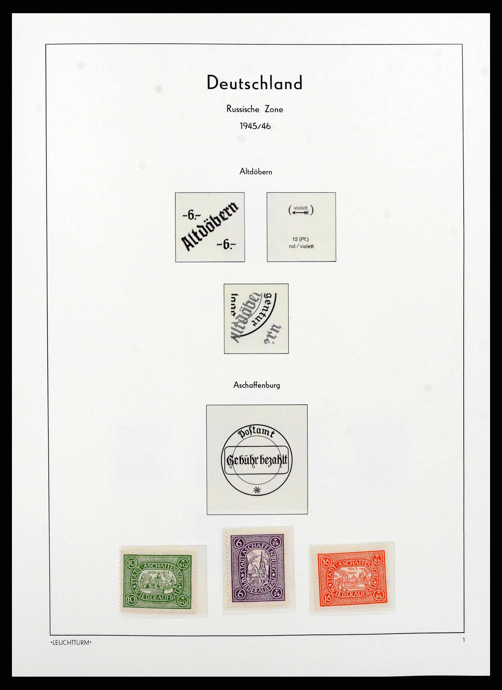 38644 0003 - Stamp collection 38644 German Zones 1945-1948.