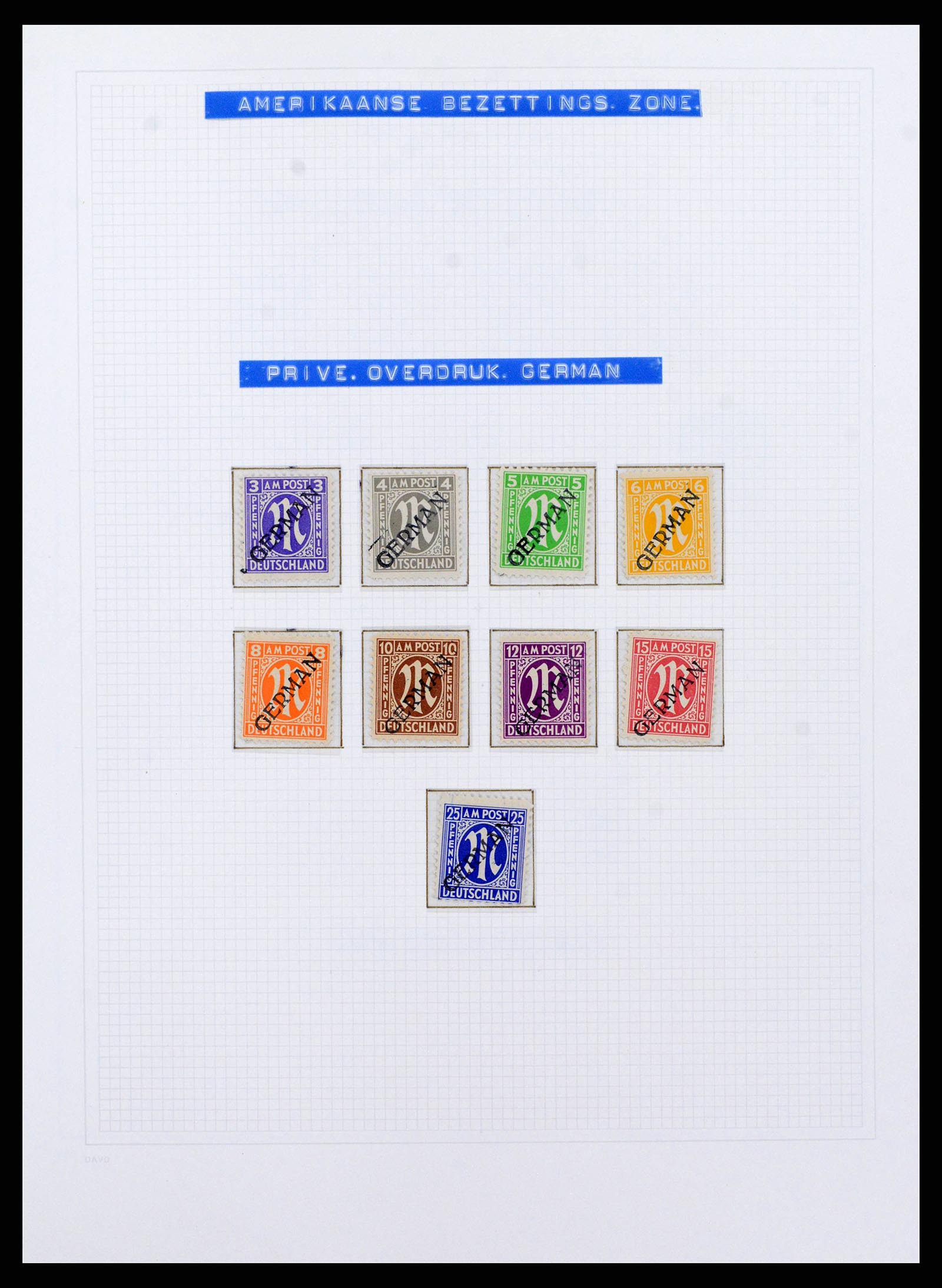 38644 0027 - Postzegelverzameling 38644 Duitse Zones 1945-1948.