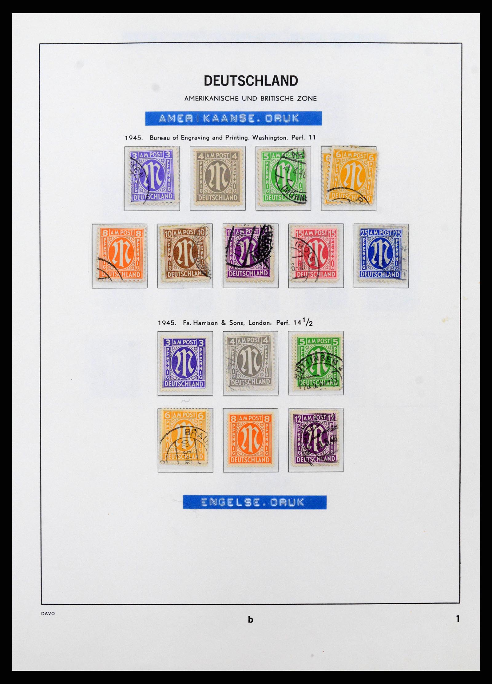 38644 0028 - Stamp collection 38644 German Zones 1945-1948.