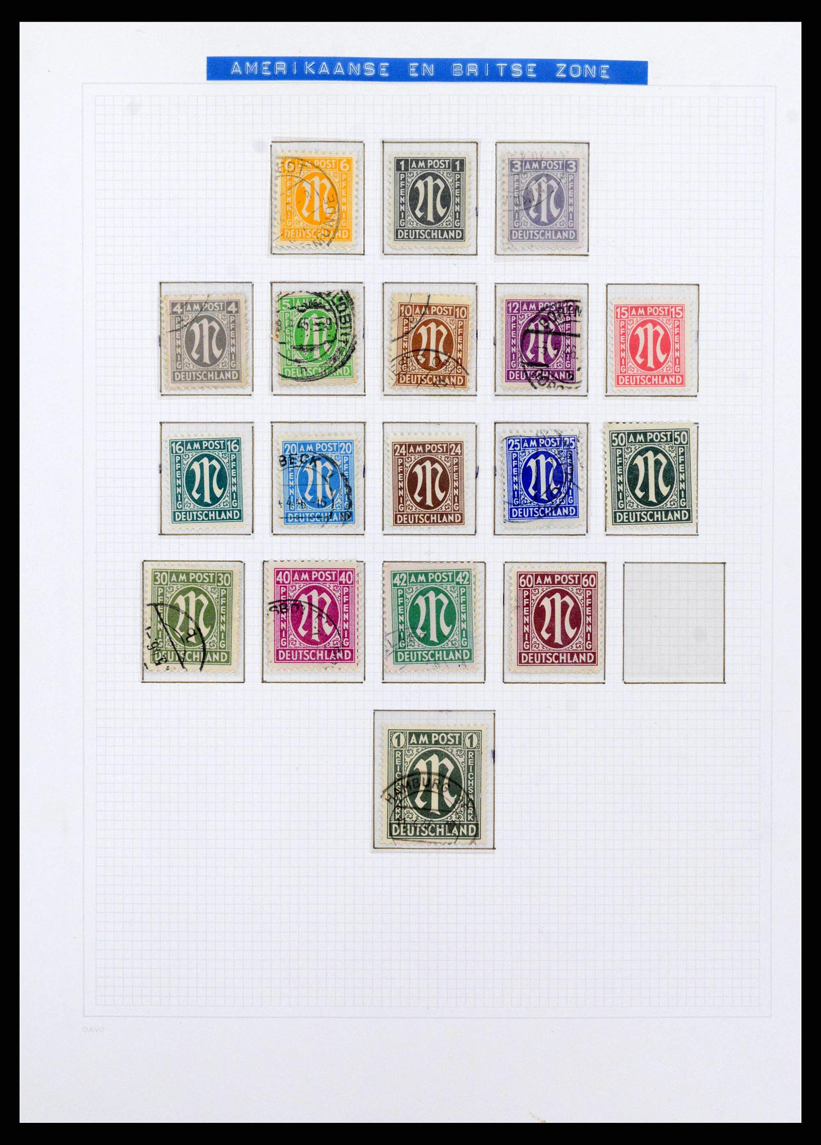 38644 0029 - Postzegelverzameling 38644 Duitse Zones 1945-1948.