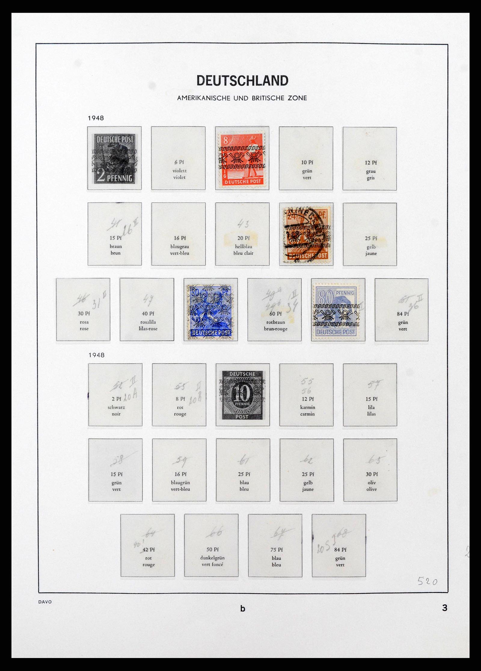 38644 0030 - Stamp collection 38644 German Zones 1945-1948.