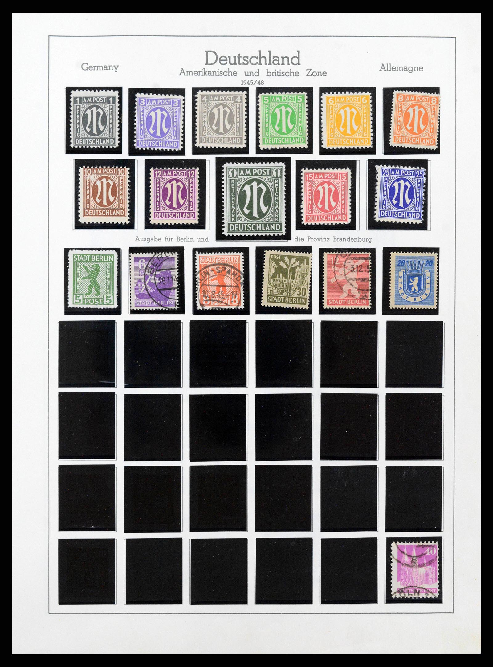 38644 0036 - Stamp collection 38644 German Zones 1945-1948.