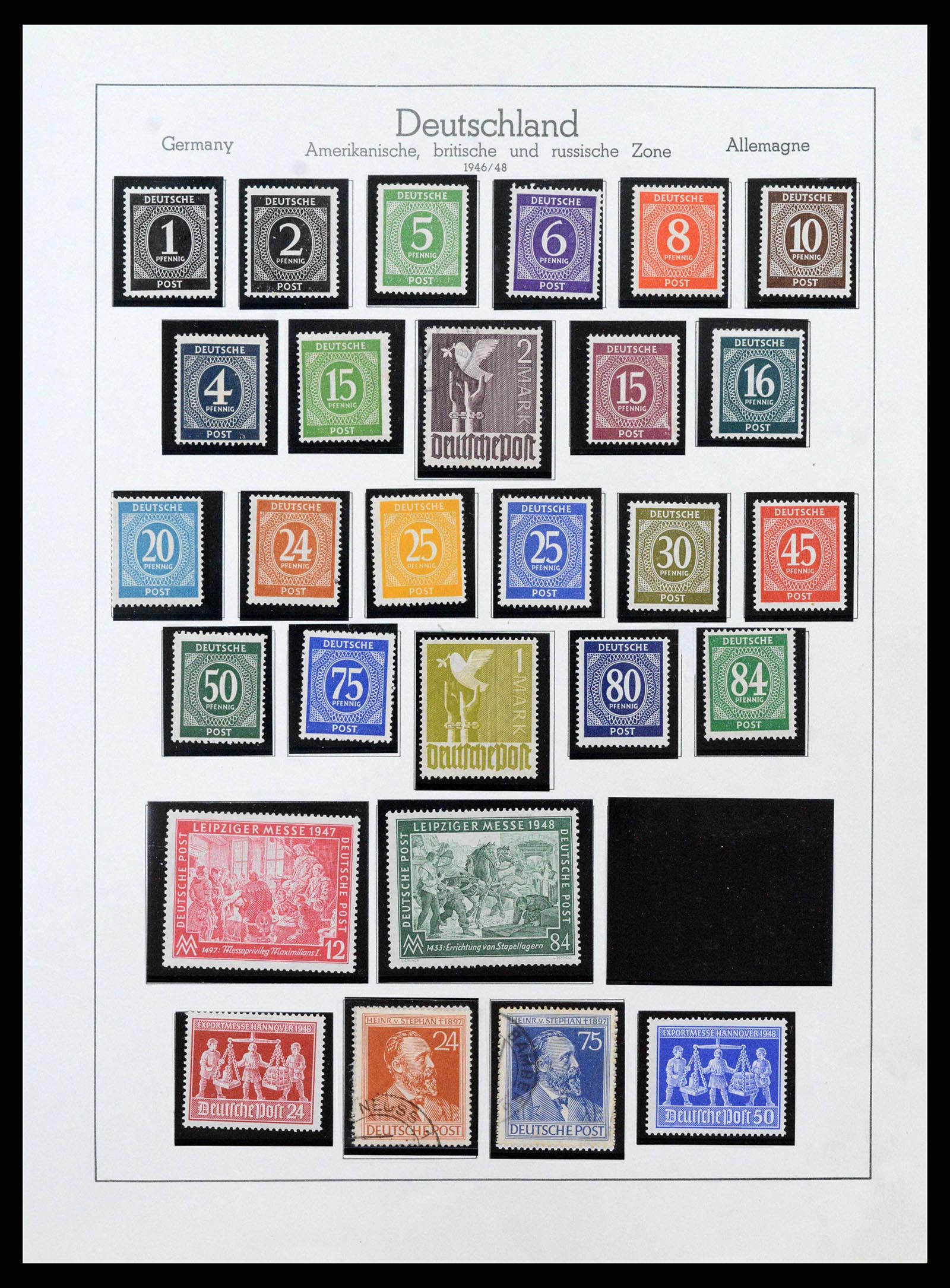 38644 0040 - Postzegelverzameling 38644 Duitse Zones 1945-1948.