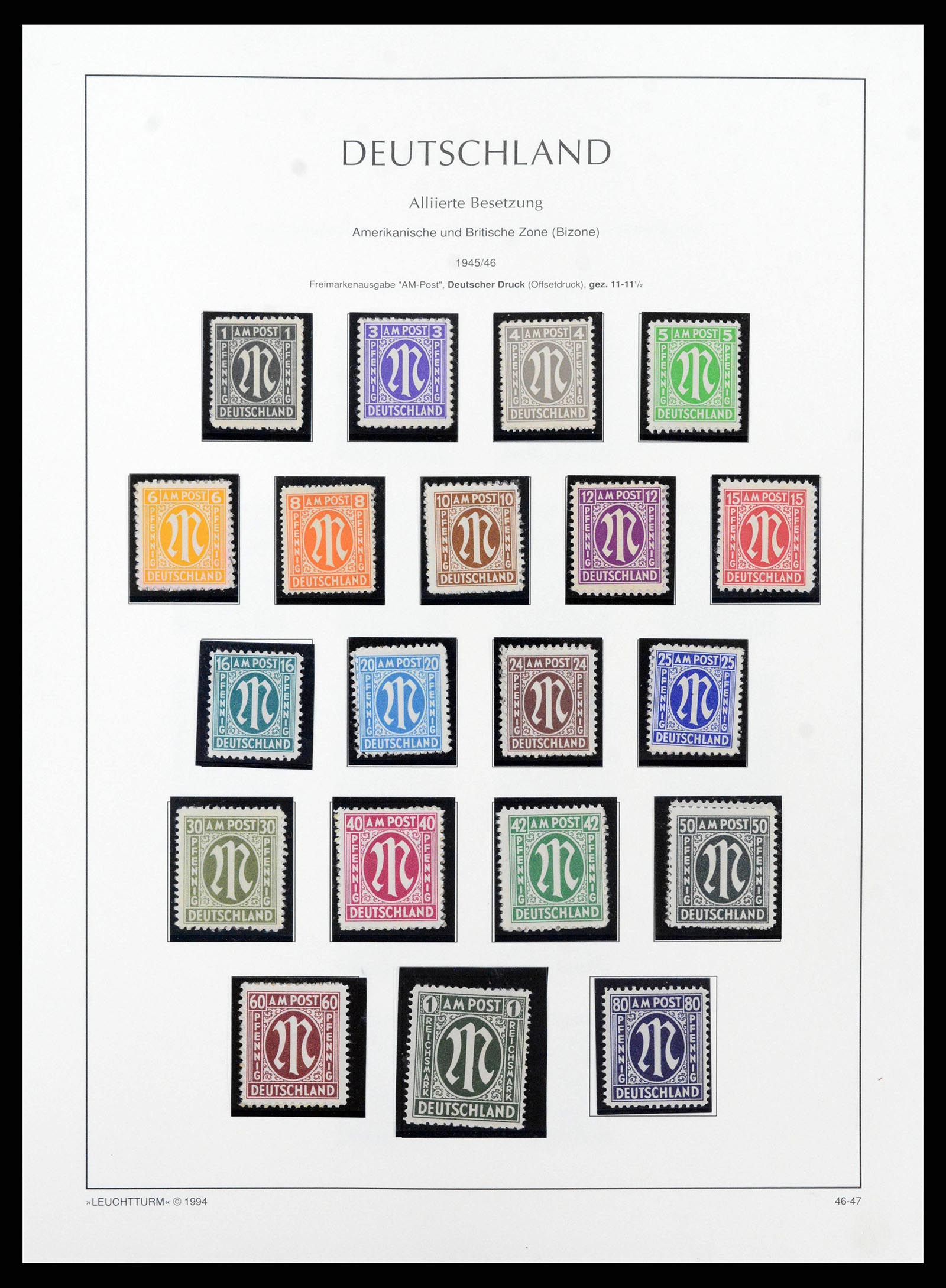 38644 0043 - Postzegelverzameling 38644 Duitse Zones 1945-1948.