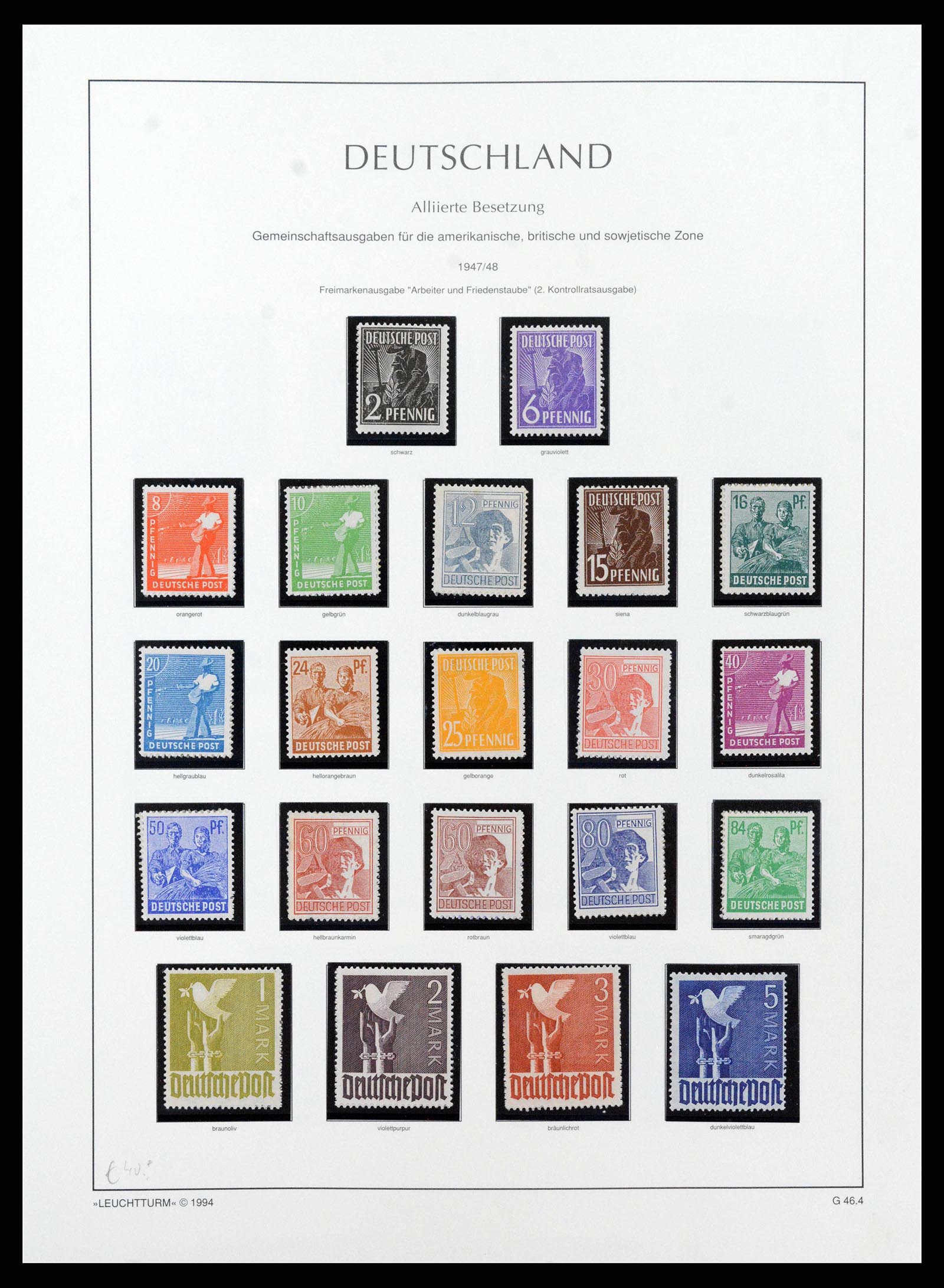 38644 0046 - Postzegelverzameling 38644 Duitse Zones 1945-1948.