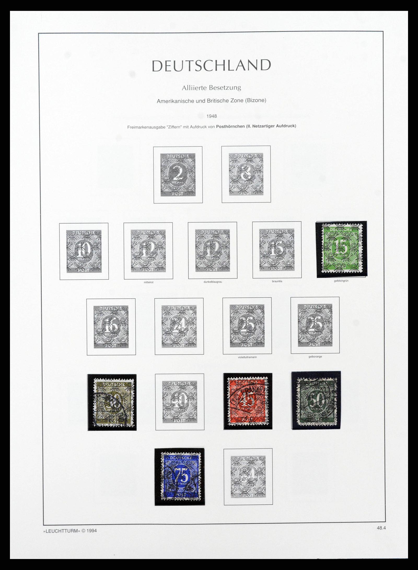 38644 0051 - Stamp collection 38644 German Zones 1945-1948.