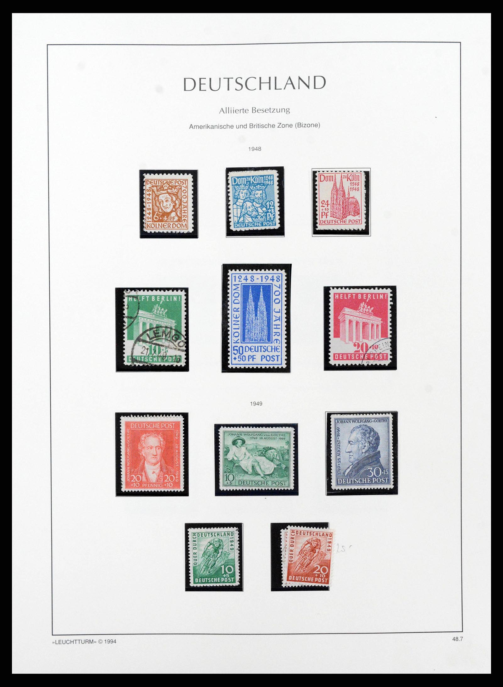 38644 0056 - Postzegelverzameling 38644 Duitse Zones 1945-1948.
