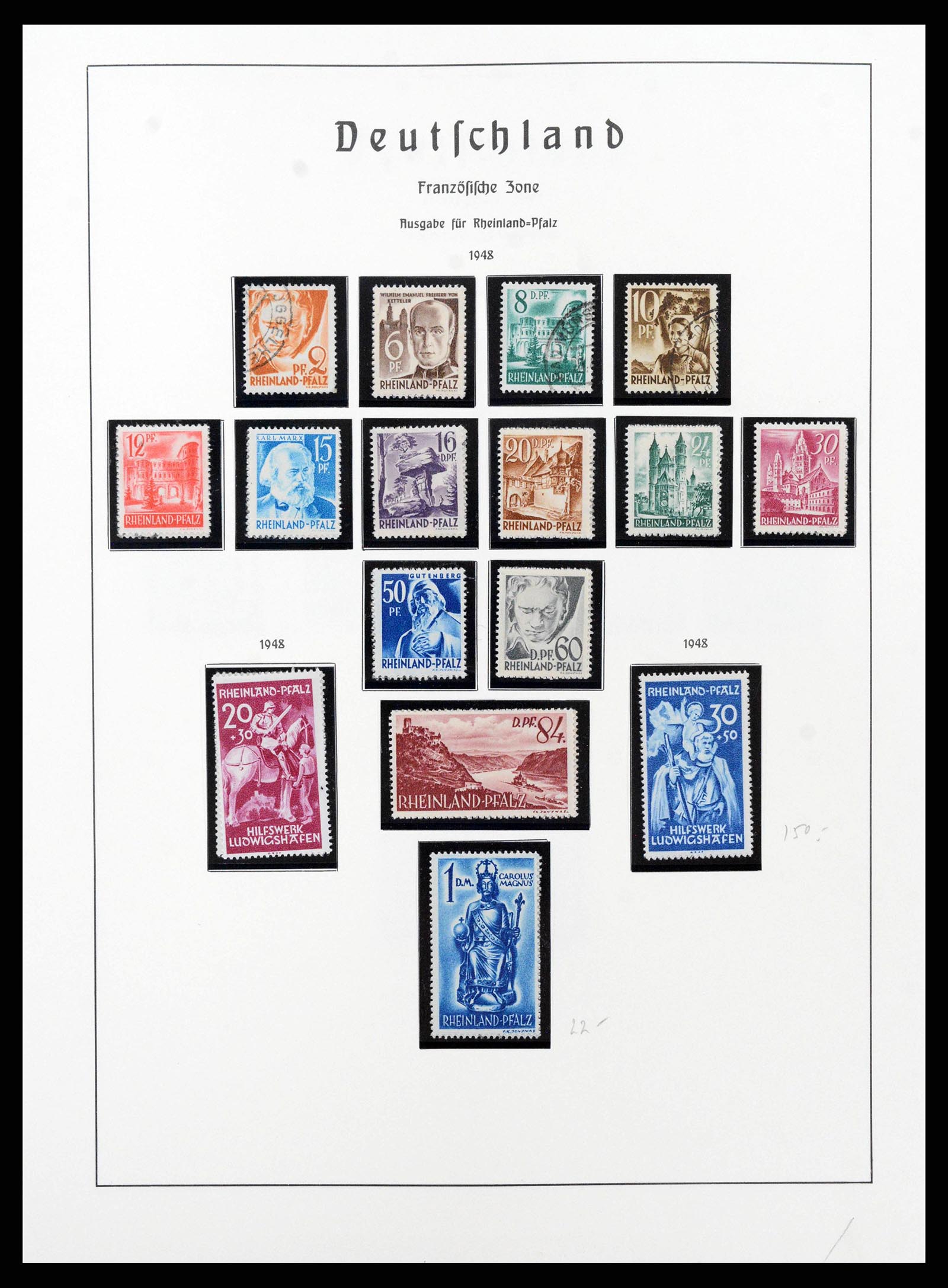 38644 0067 - Postzegelverzameling 38644 Duitse Zones 1945-1948.