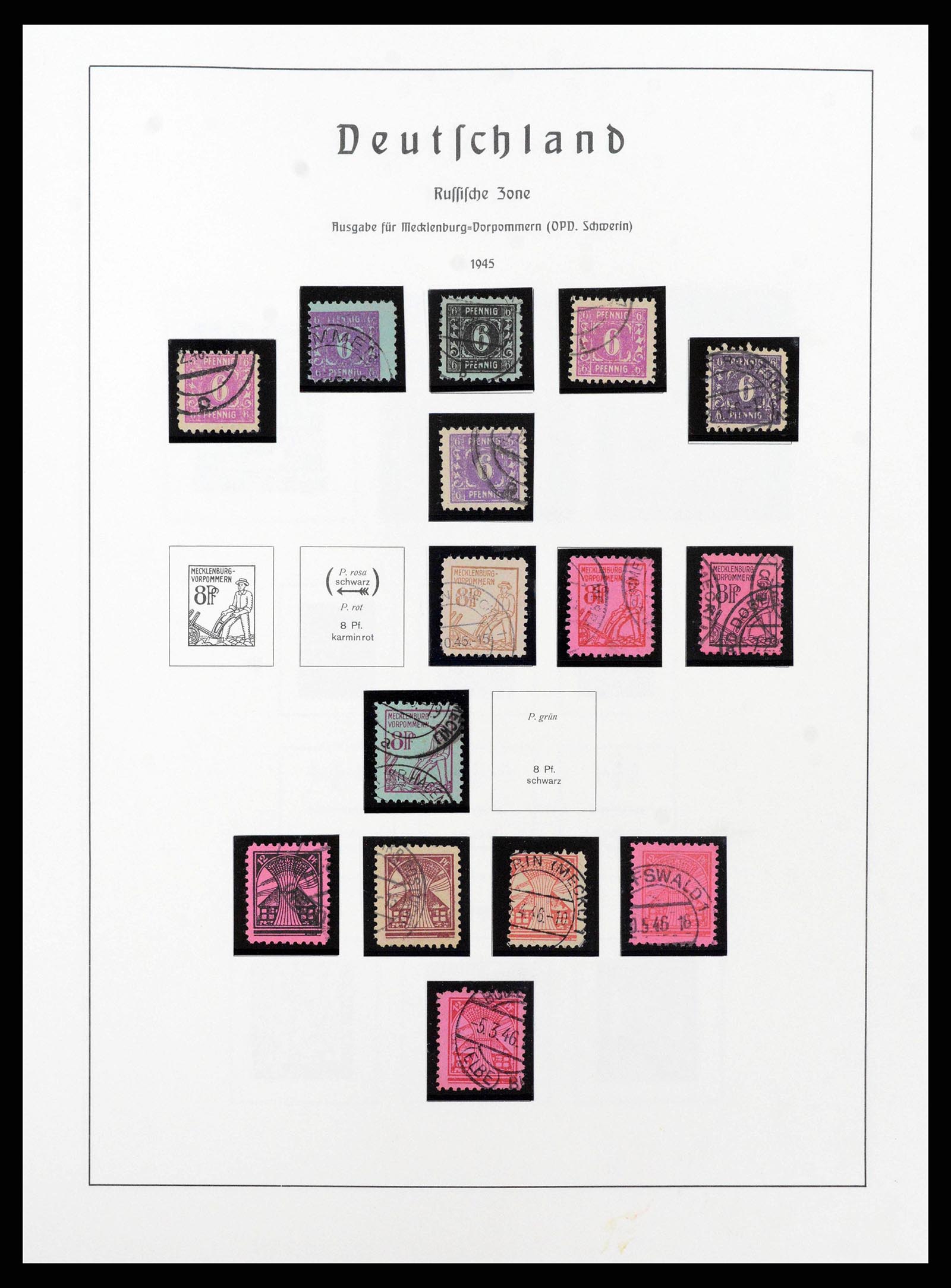 38644 0076 - Postzegelverzameling 38644 Duitse Zones 1945-1948.