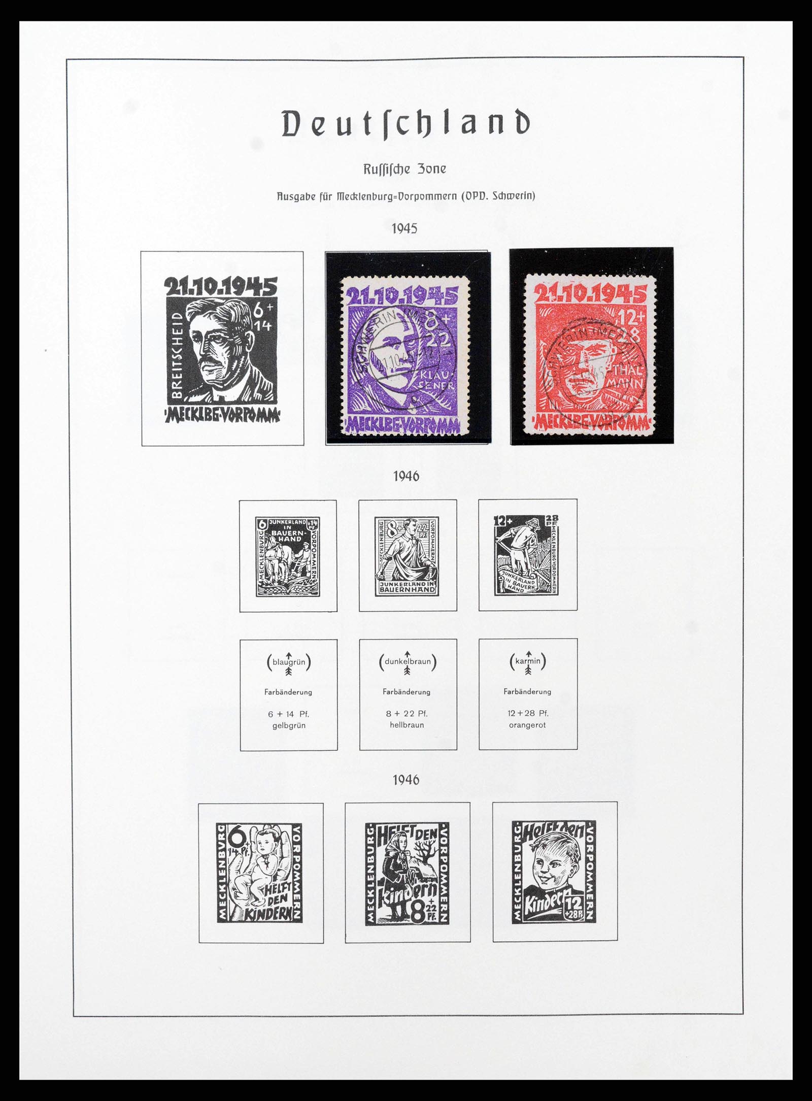 38644 0077 - Postzegelverzameling 38644 Duitse Zones 1945-1948.