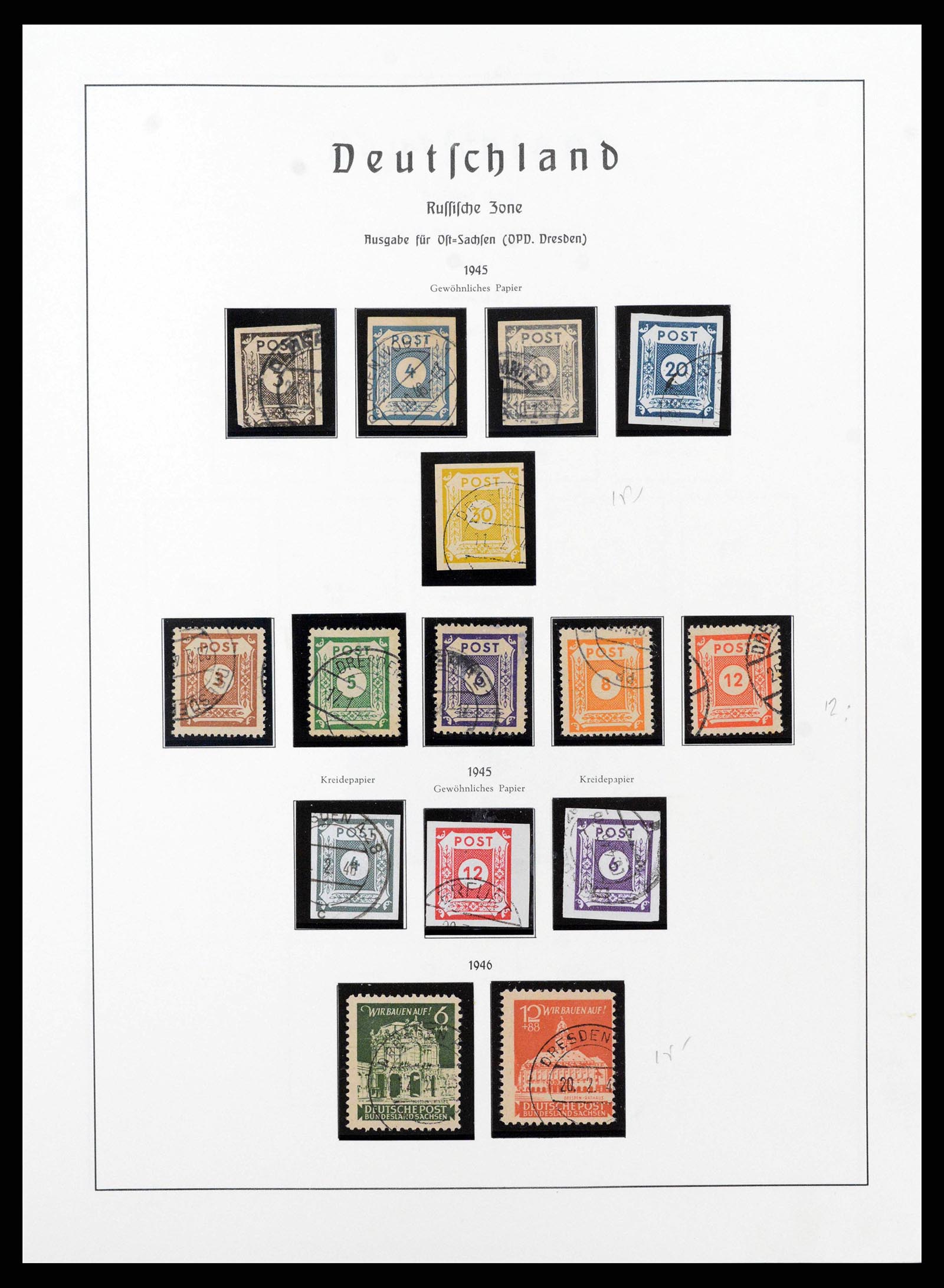 38644 0081 - Postzegelverzameling 38644 Duitse Zones 1945-1948.