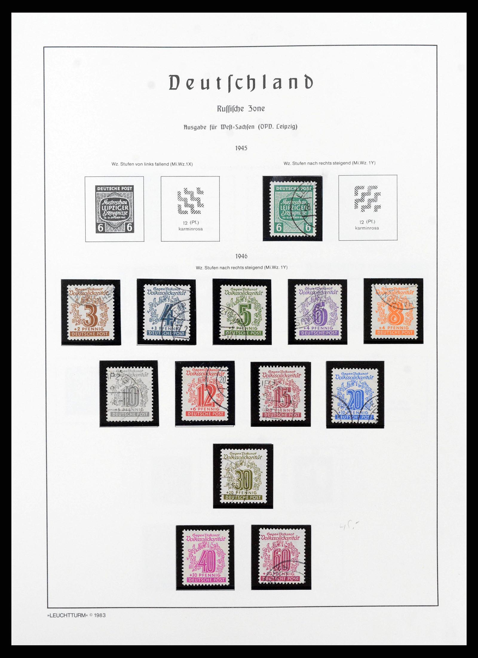 38644 0088 - Stamp collection 38644 German Zones 1945-1948.