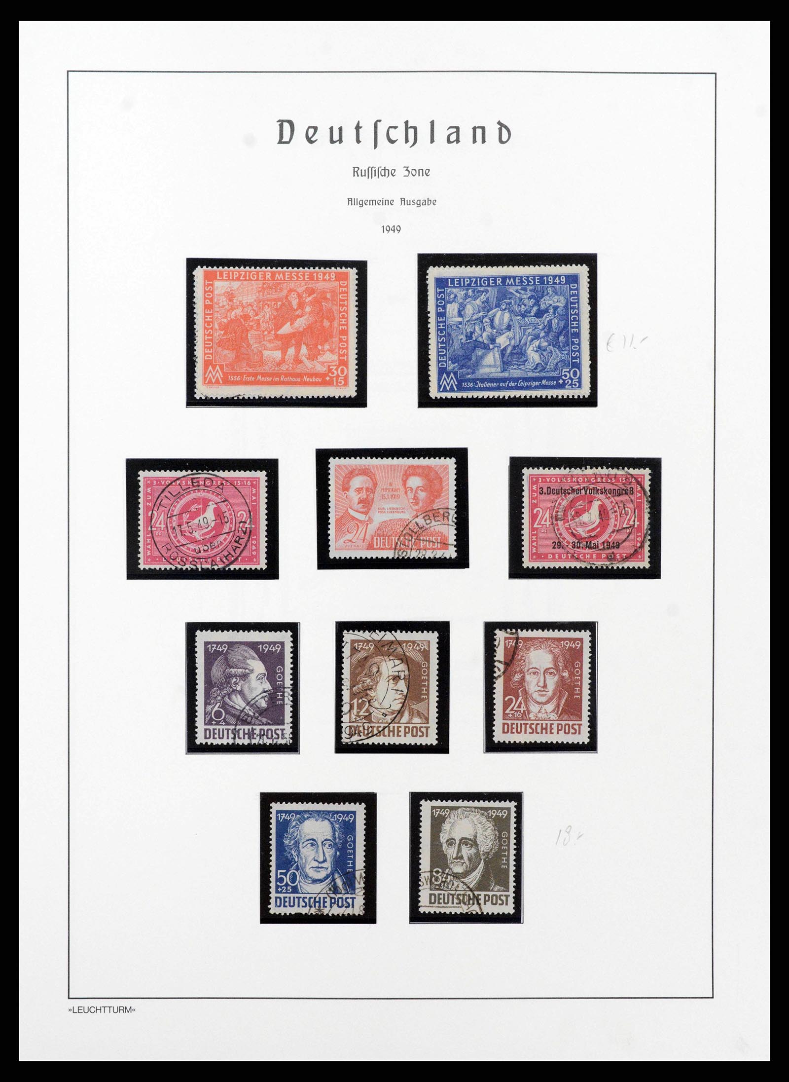 38644 0096 - Postzegelverzameling 38644 Duitse Zones 1945-1948.