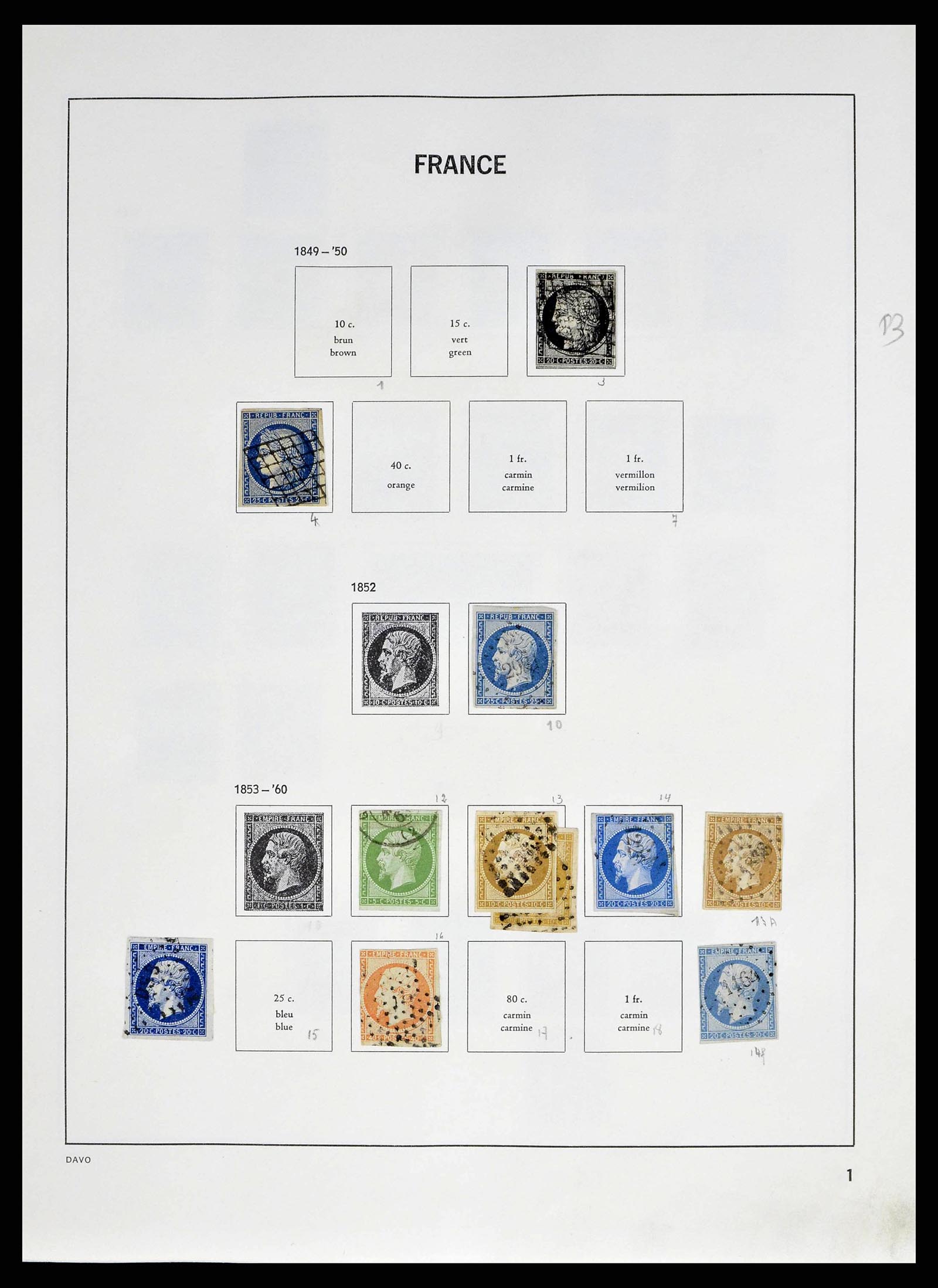 38645 0001 - Postzegelverzameling 38645 Frankrijk 1849-1983.