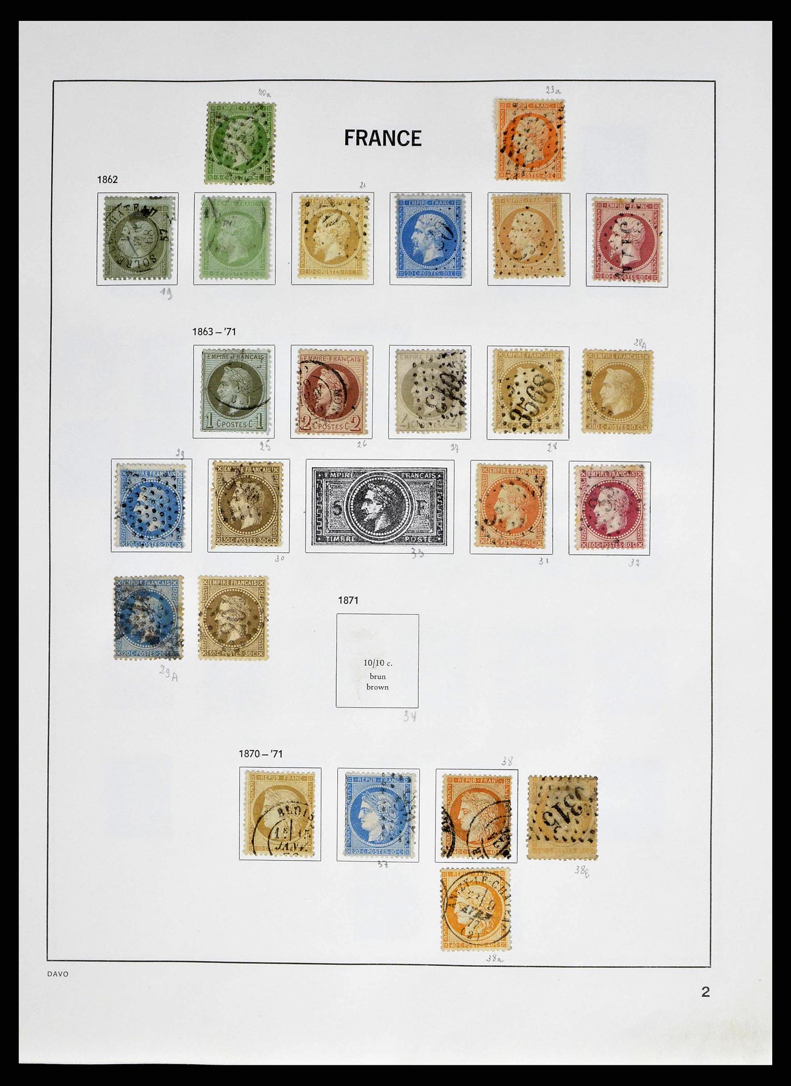 38645 0002 - Postzegelverzameling 38645 Frankrijk 1849-1983.