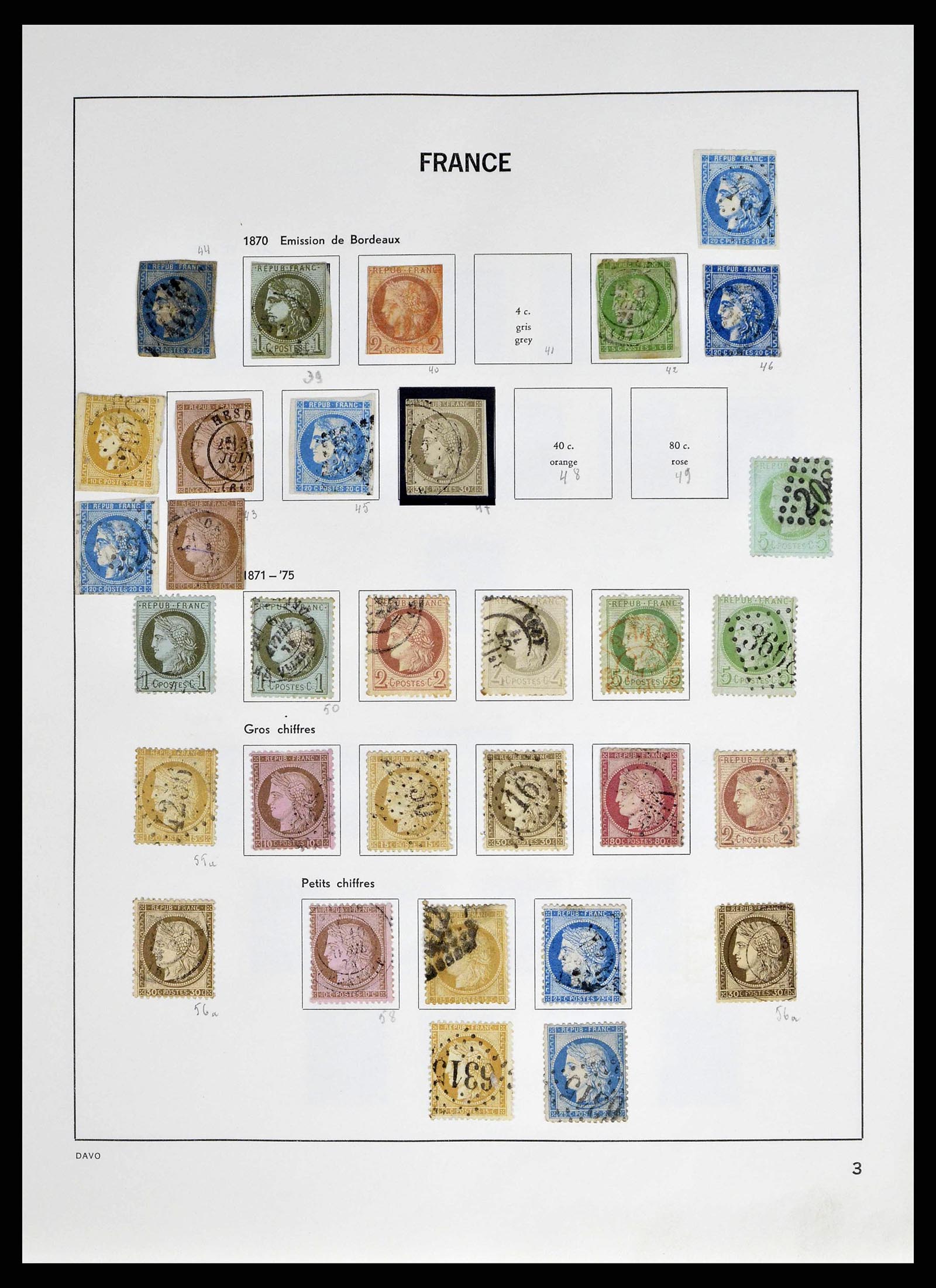 38645 0003 - Postzegelverzameling 38645 Frankrijk 1849-1983.