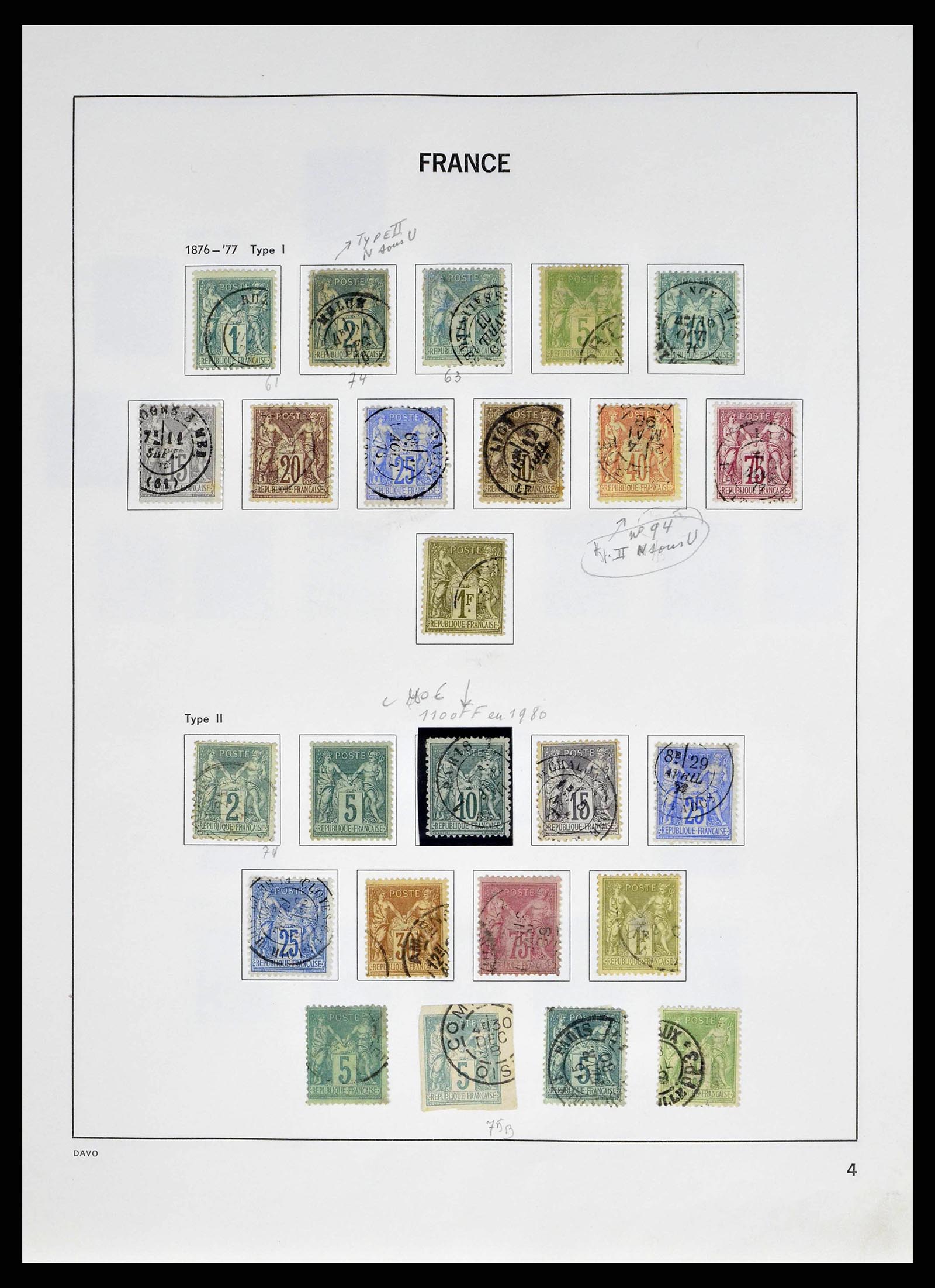 38645 0004 - Postzegelverzameling 38645 Frankrijk 1849-1983.