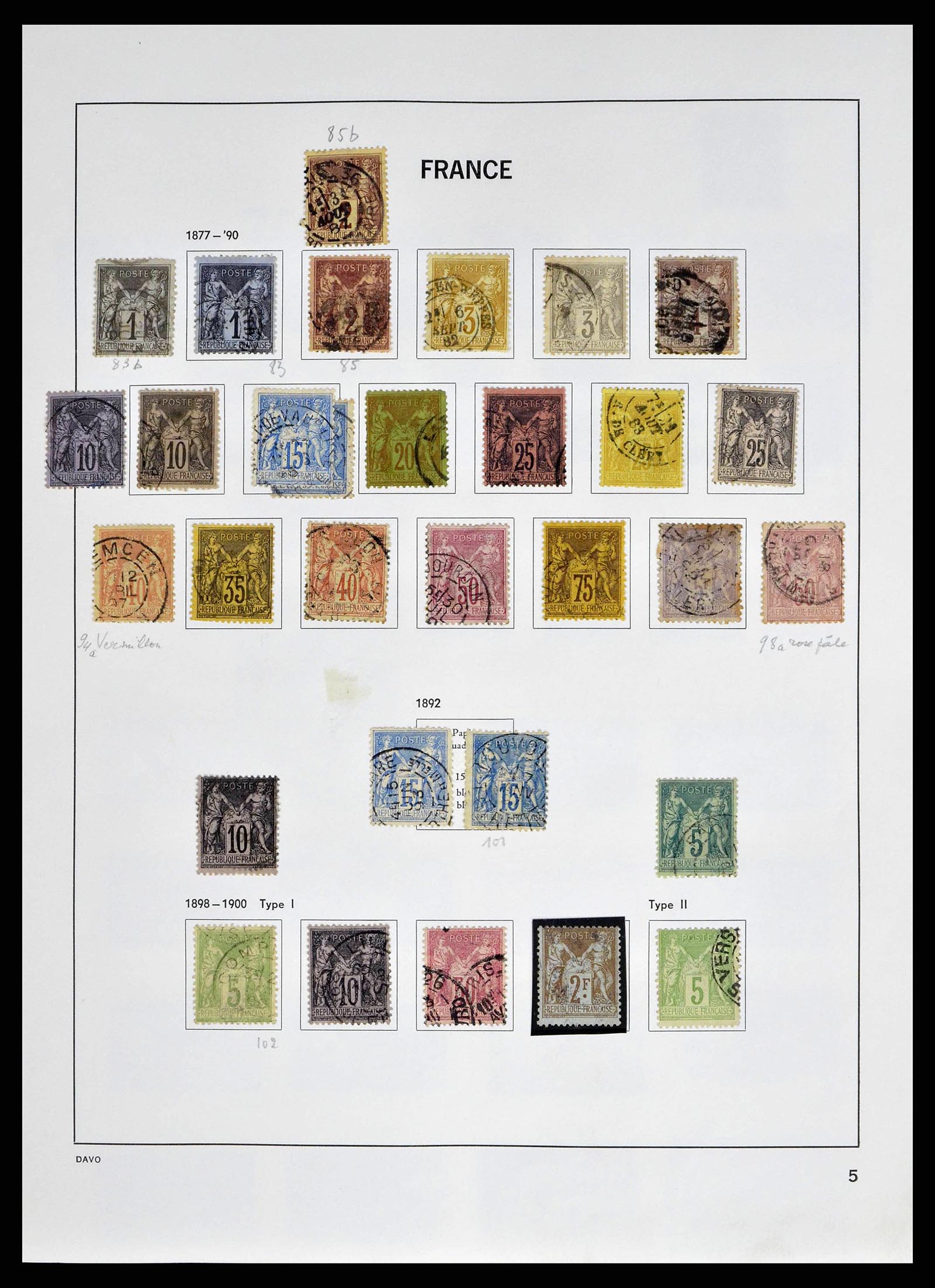 38645 0005 - Postzegelverzameling 38645 Frankrijk 1849-1983.