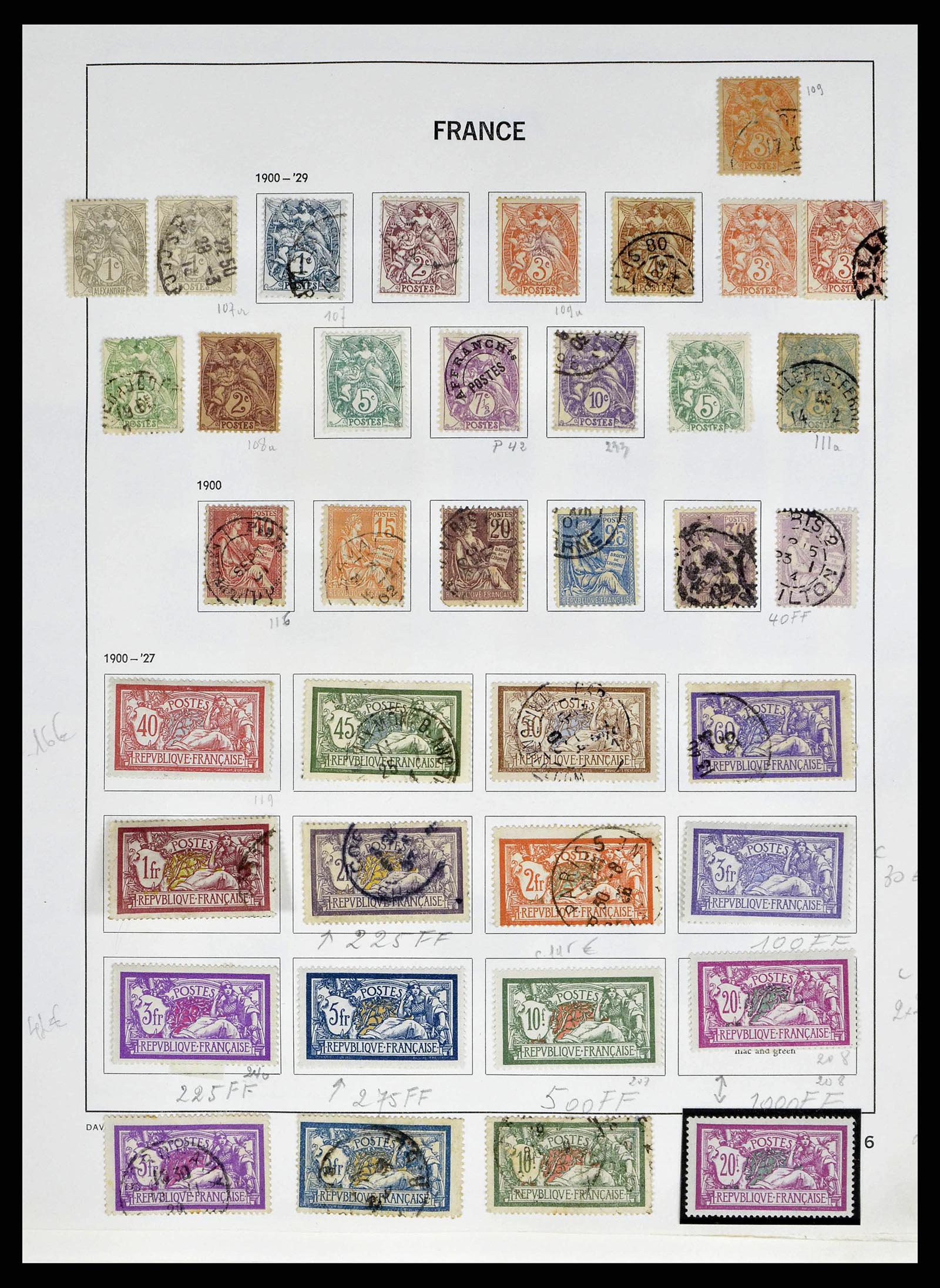 38645 0007 - Postzegelverzameling 38645 Frankrijk 1849-1983.