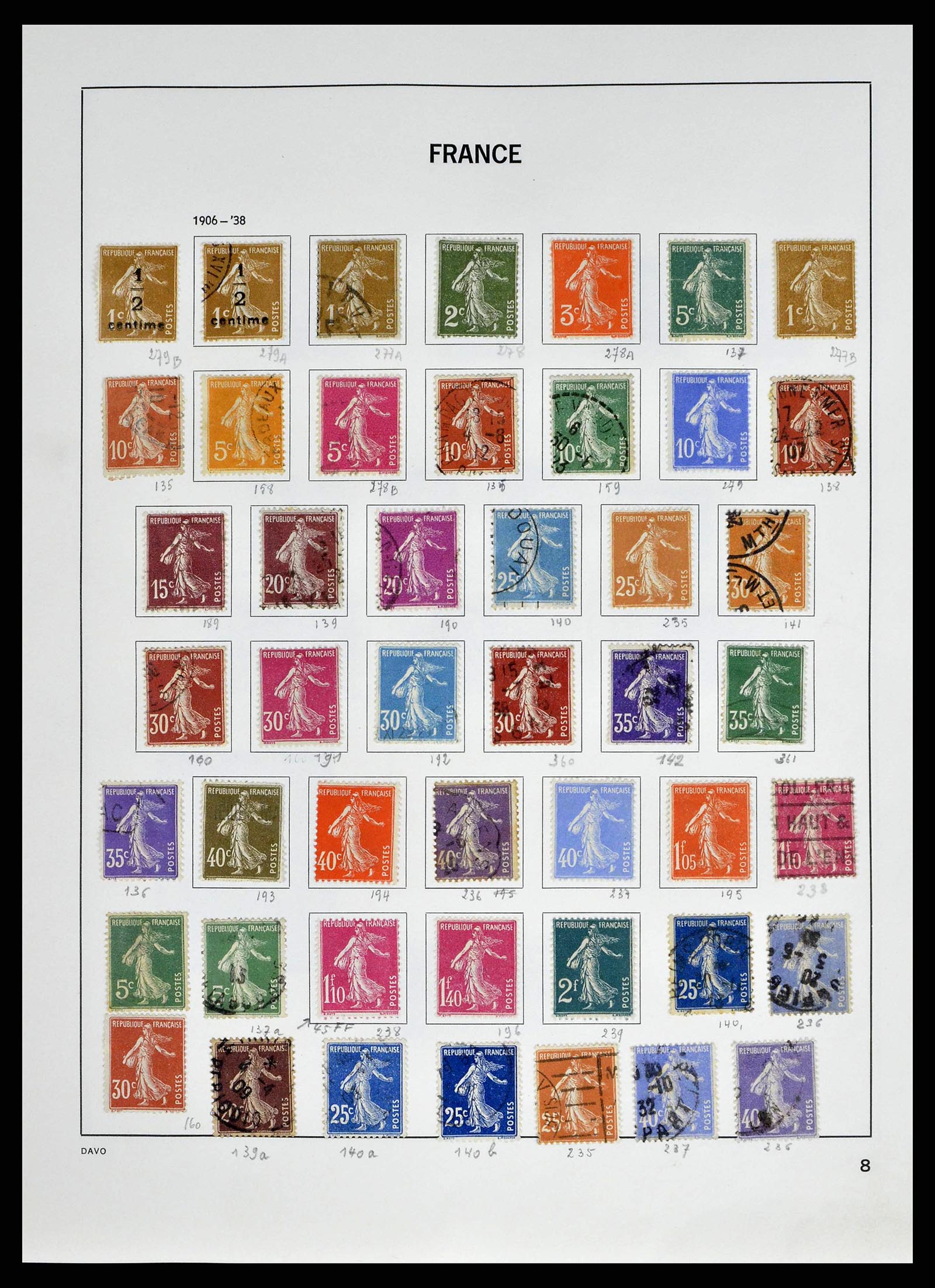 38645 0009 - Postzegelverzameling 38645 Frankrijk 1849-1983.