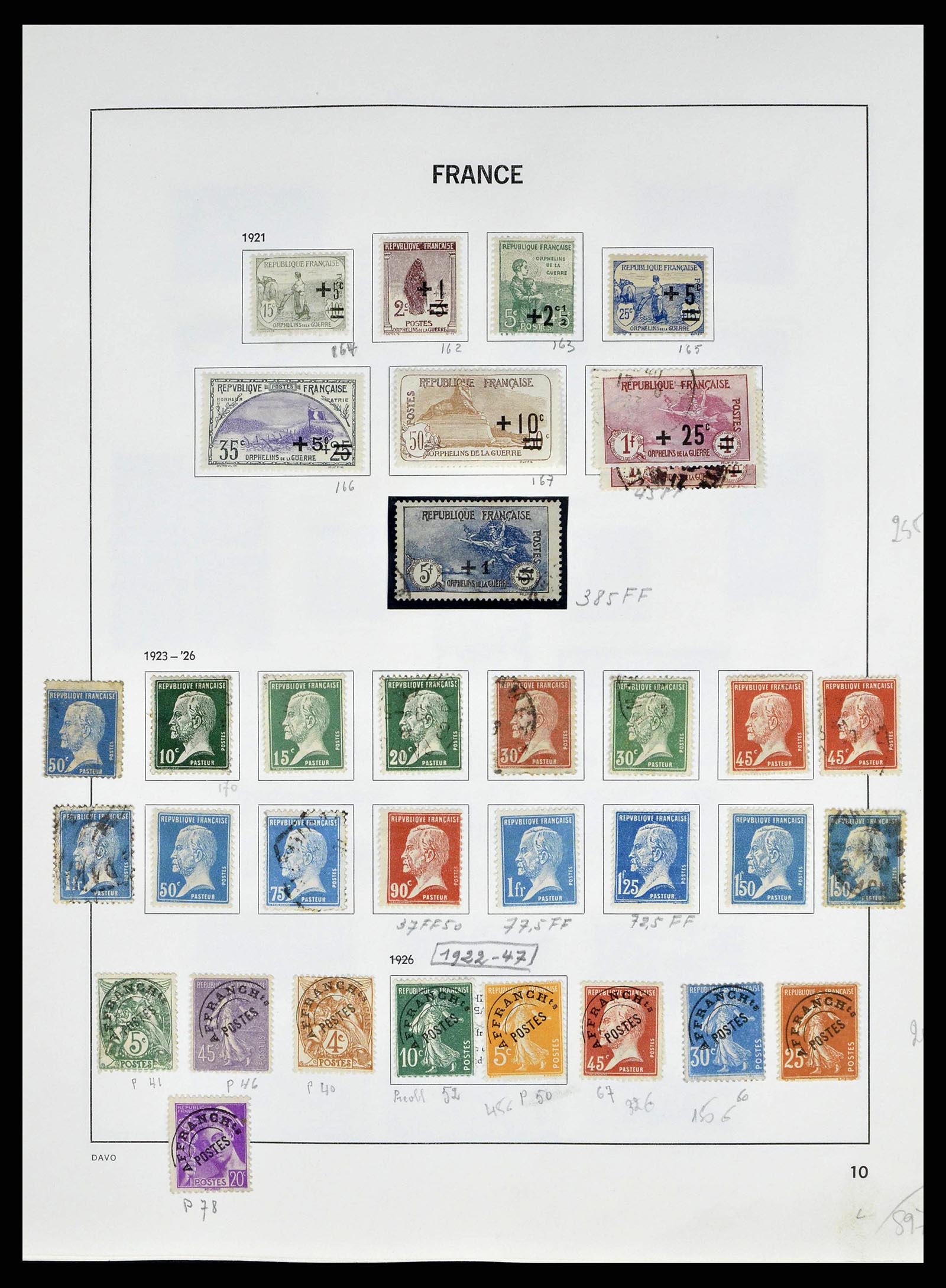 38645 0012 - Postzegelverzameling 38645 Frankrijk 1849-1983.