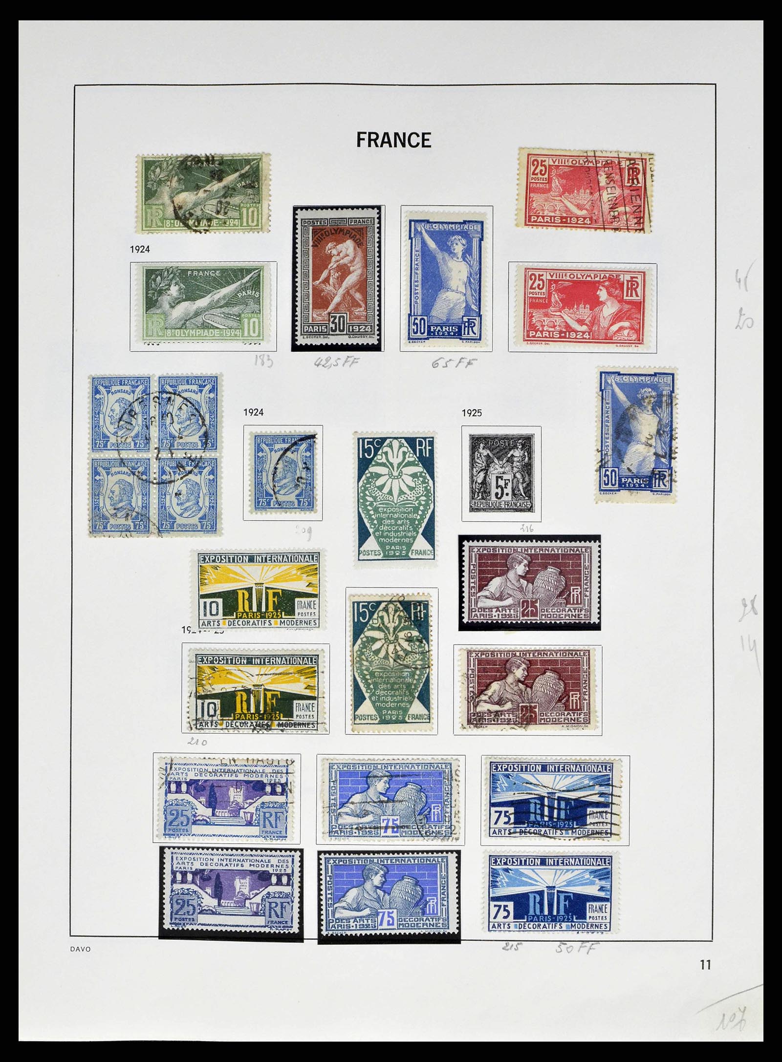 38645 0013 - Postzegelverzameling 38645 Frankrijk 1849-1983.