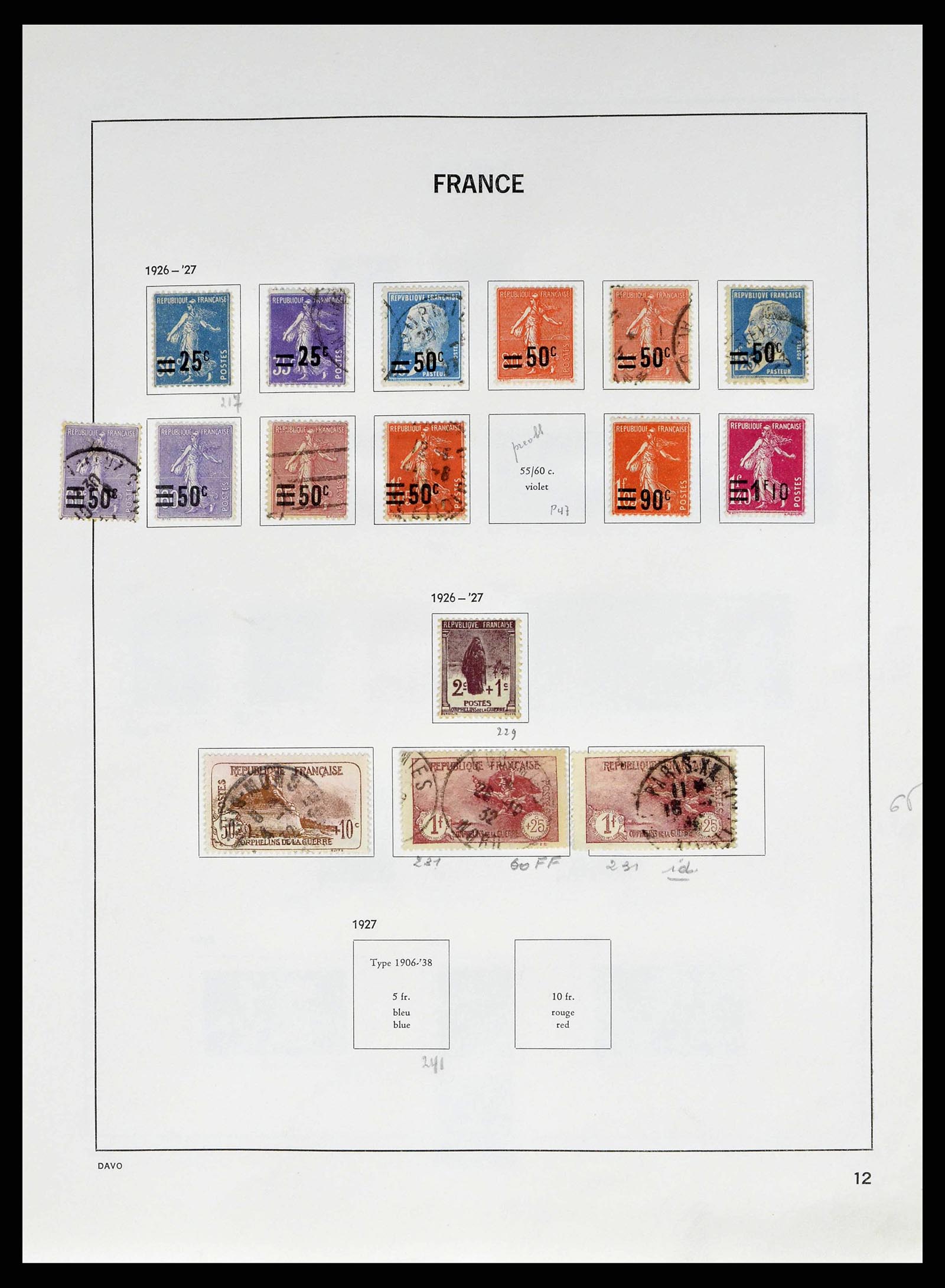 38645 0014 - Postzegelverzameling 38645 Frankrijk 1849-1983.